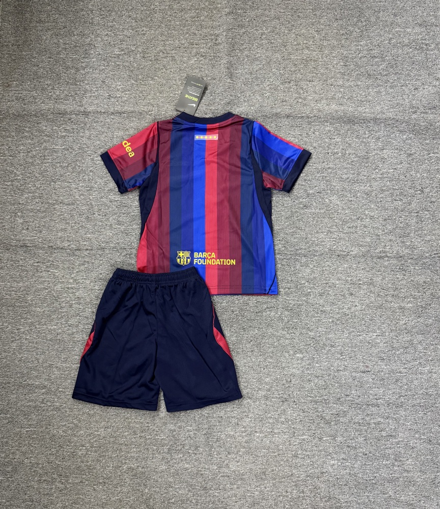 26-27 Barcelona Home Soccer Kds Kit Jersey+Shorts