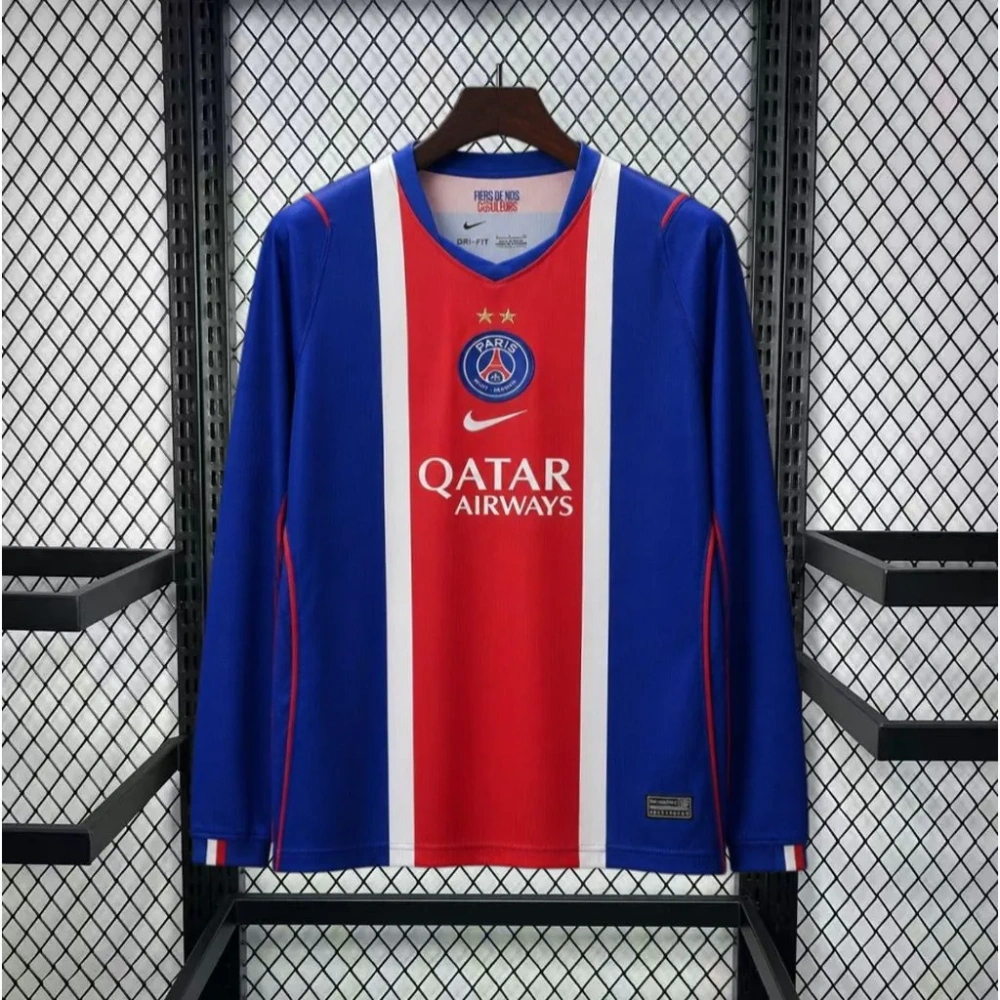 26-27 PSG Home Soccer Jersey 2 Star Long Sleeve