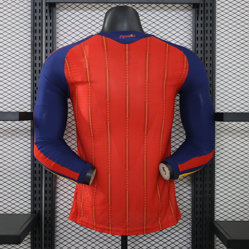 2026 Spain 2-Star Home World Cup Soccer Jersey Authentic Shirt Long Sleeve