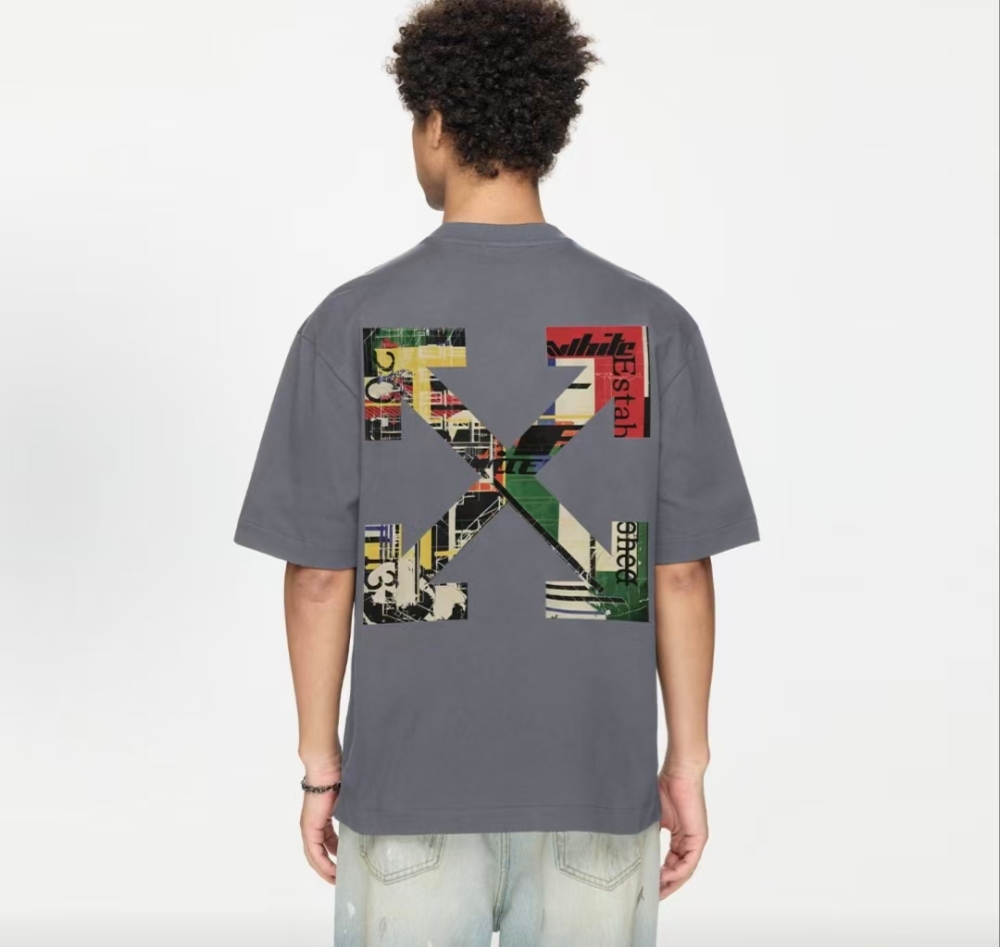 OFF-WHITE SS26 Street Back Arrow Graphic Tee – Unisex, Grey