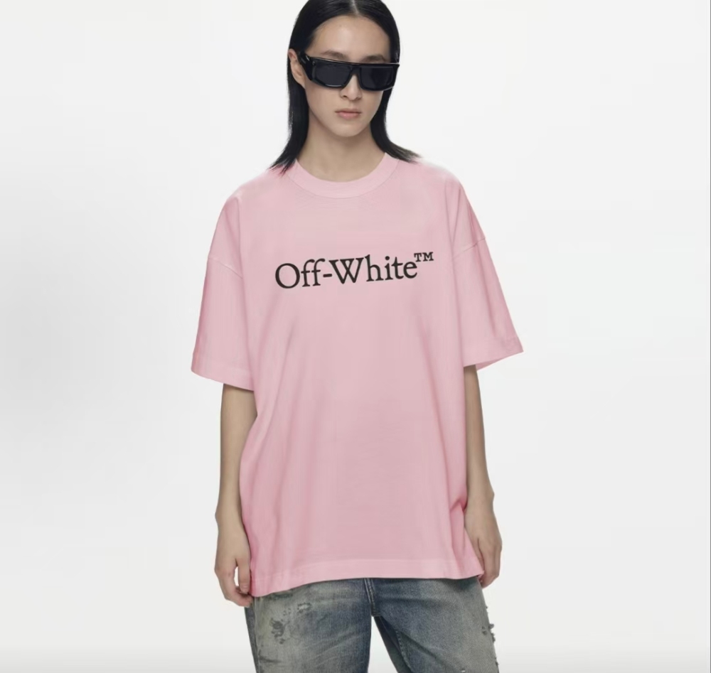 OFF-WHITE SS26 Street Back Arrow Graphic Tee – Unisex, Pink