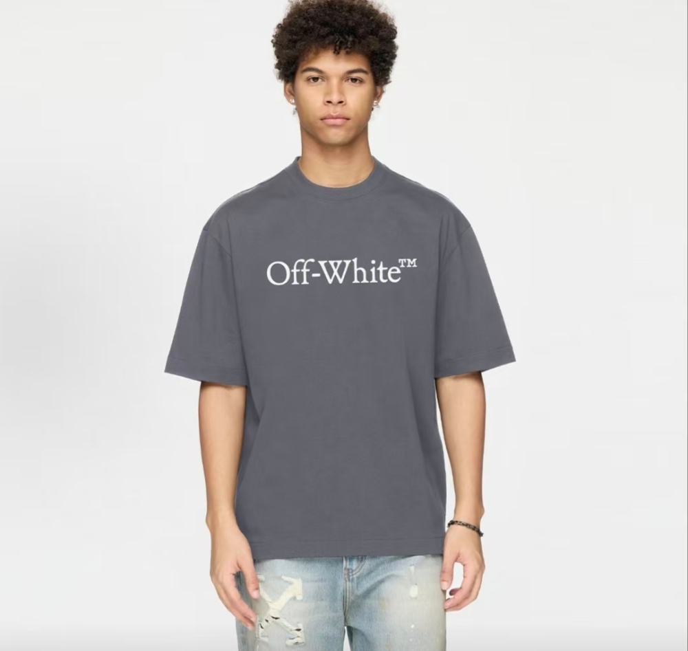 OFF-WHITE SS26 Street Back Arrow Graphic Tee – Unisex, Grey