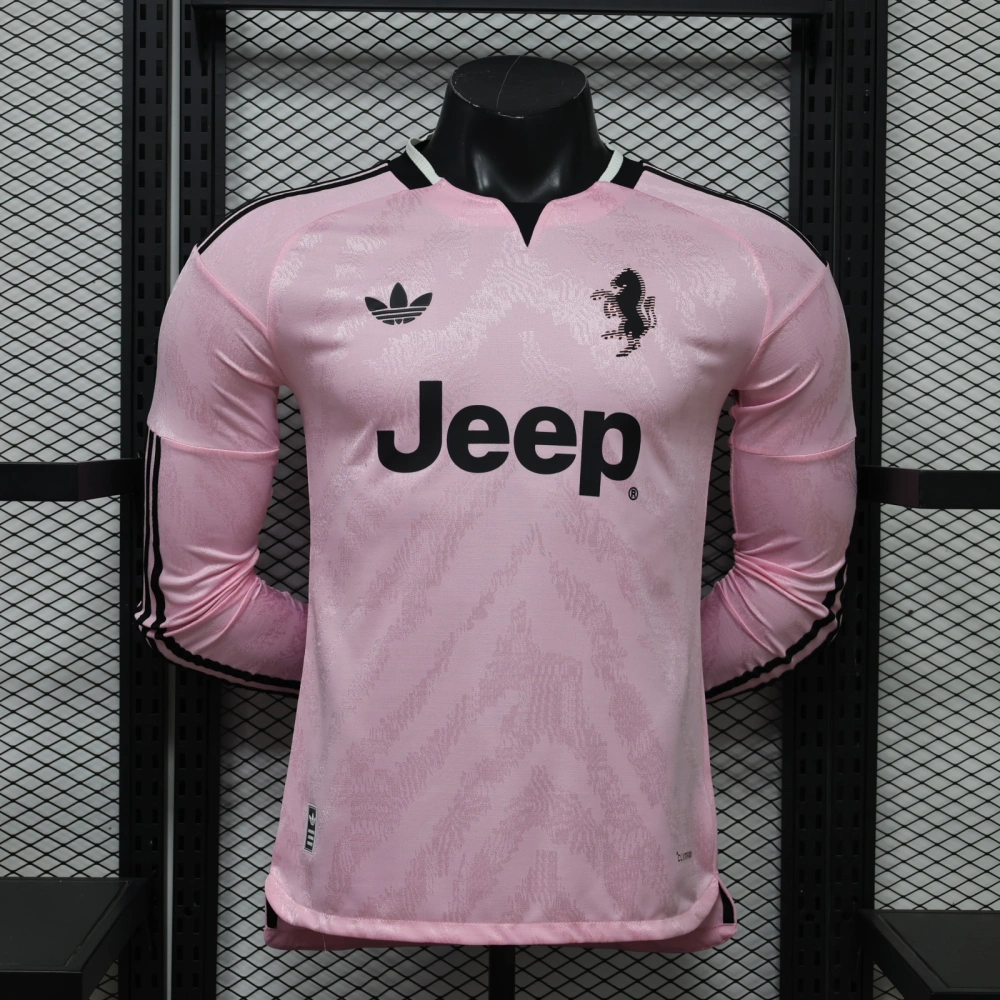 26-27 Juventus Away Soccer Jersey Player Version Long Sleeve