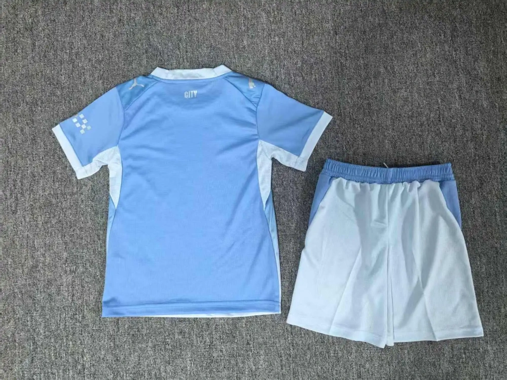 26-27 Manchester City Home Soccer Kids Kit