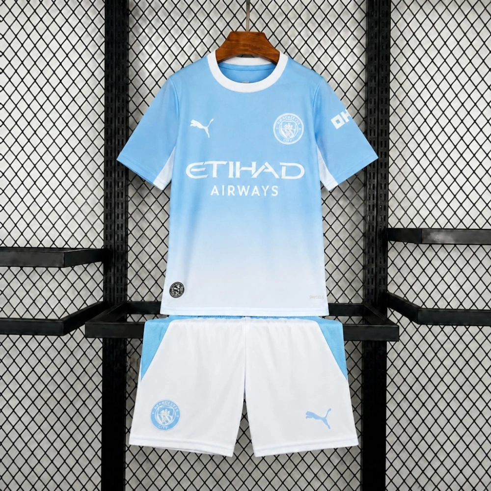 26-27 Manchester City Home Soccer Kids Kit