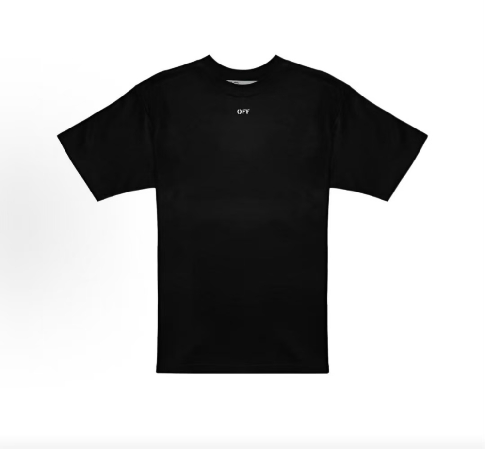 Women's OFF-WHITE SS23 Solid Color Crewneck Pullover Tee Black