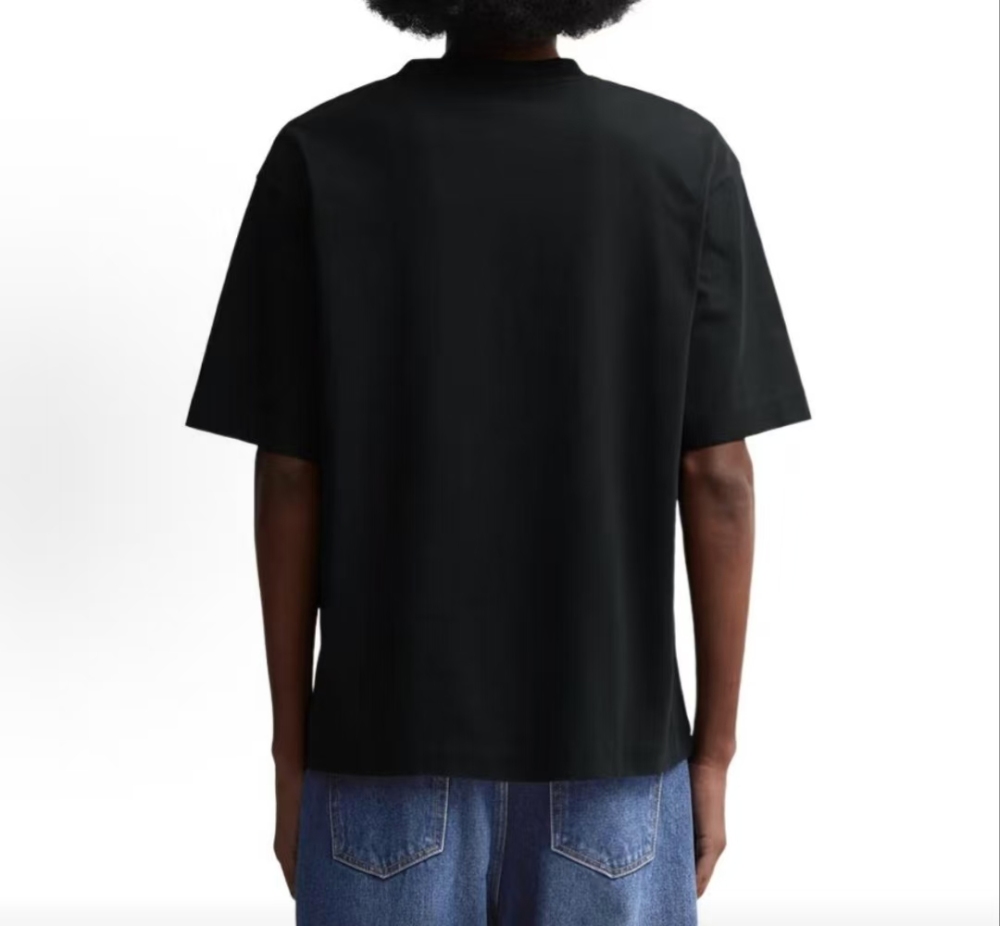 Women's OFF-WHITE SS23 Solid Color Crewneck Pullover Tee Black