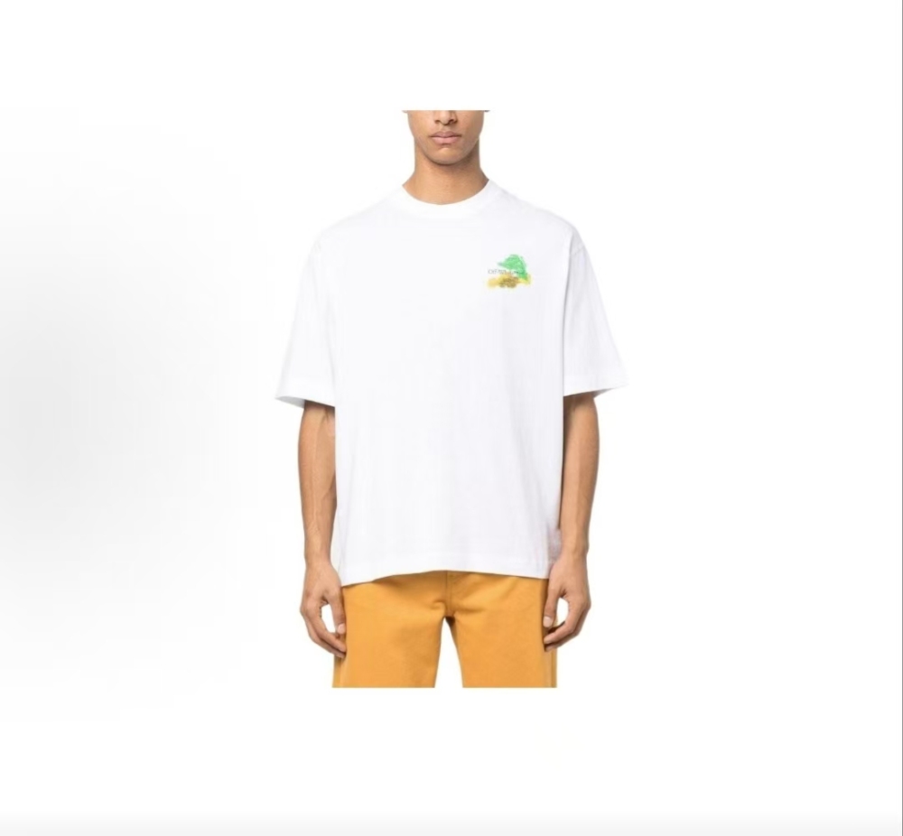 Men's OFF-WHITE SS23 Arrow Print Crewneck Pullover Tee Regular Fit White