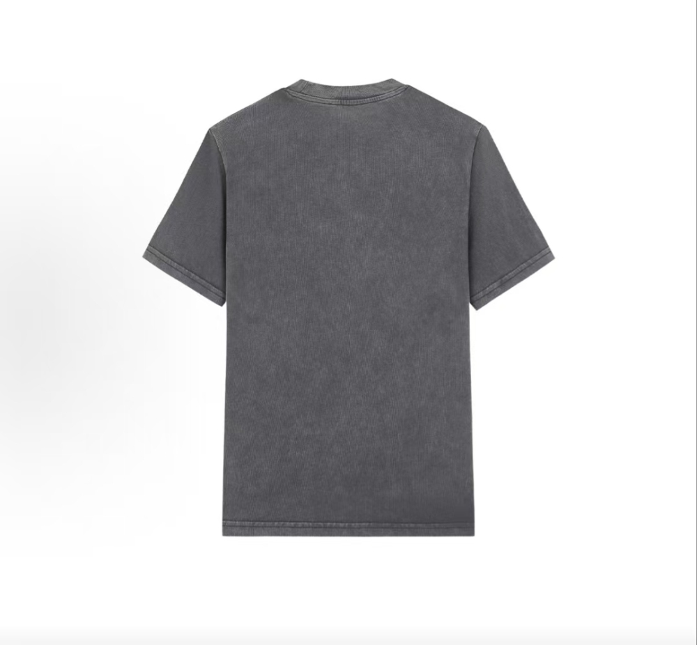 OFF-WHITE FW26 Grey Tone Washed Distressed Casual Tee Women's Gift Box