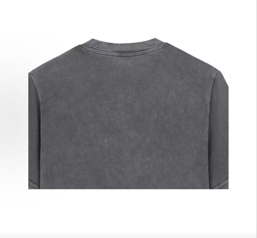 OFF-WHITE FW26 Grey Tone Washed Distressed Casual Tee Women's Gift Box