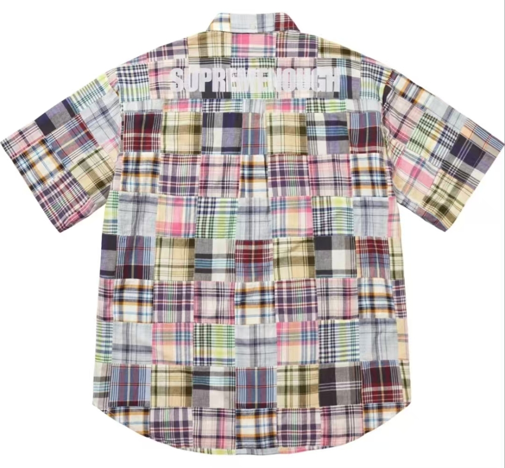 Supreme x GOODENOUGH SS25 Patchwork Short Sleeve Shirt - Unisex Button-Down