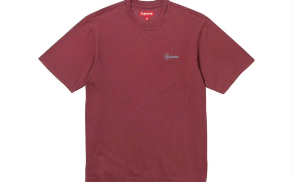 Supreme FW23 Week 6 Washed Script Embroidery Short Sleeve Tee - Unisex Crewneck Top