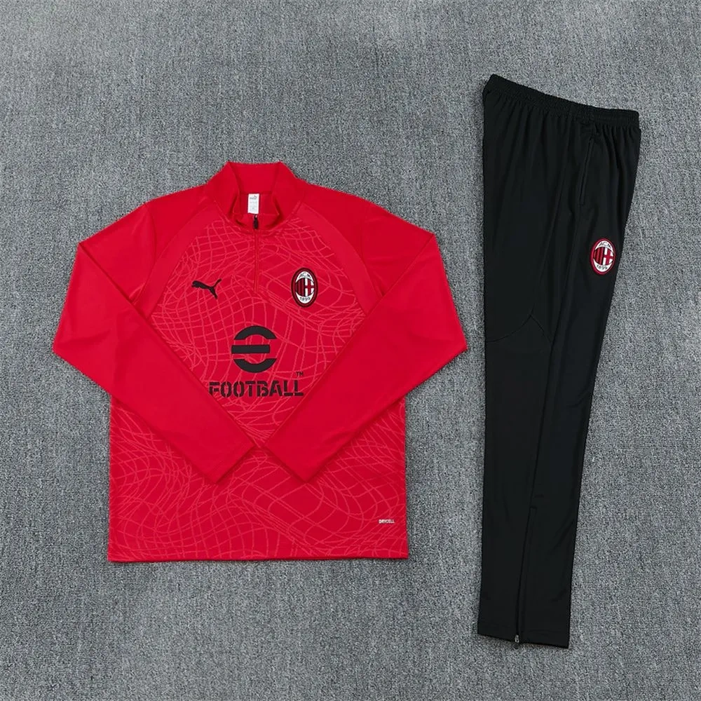 26/27 AC Milan Training Tracksuit Kit(Jacket+Pants) Red