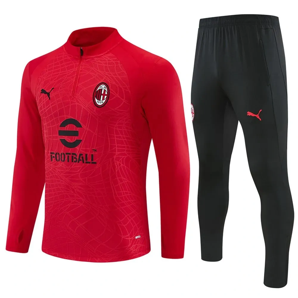 26/27 AC Milan Training Tracksuit Kit(Jacket+Pants) Red