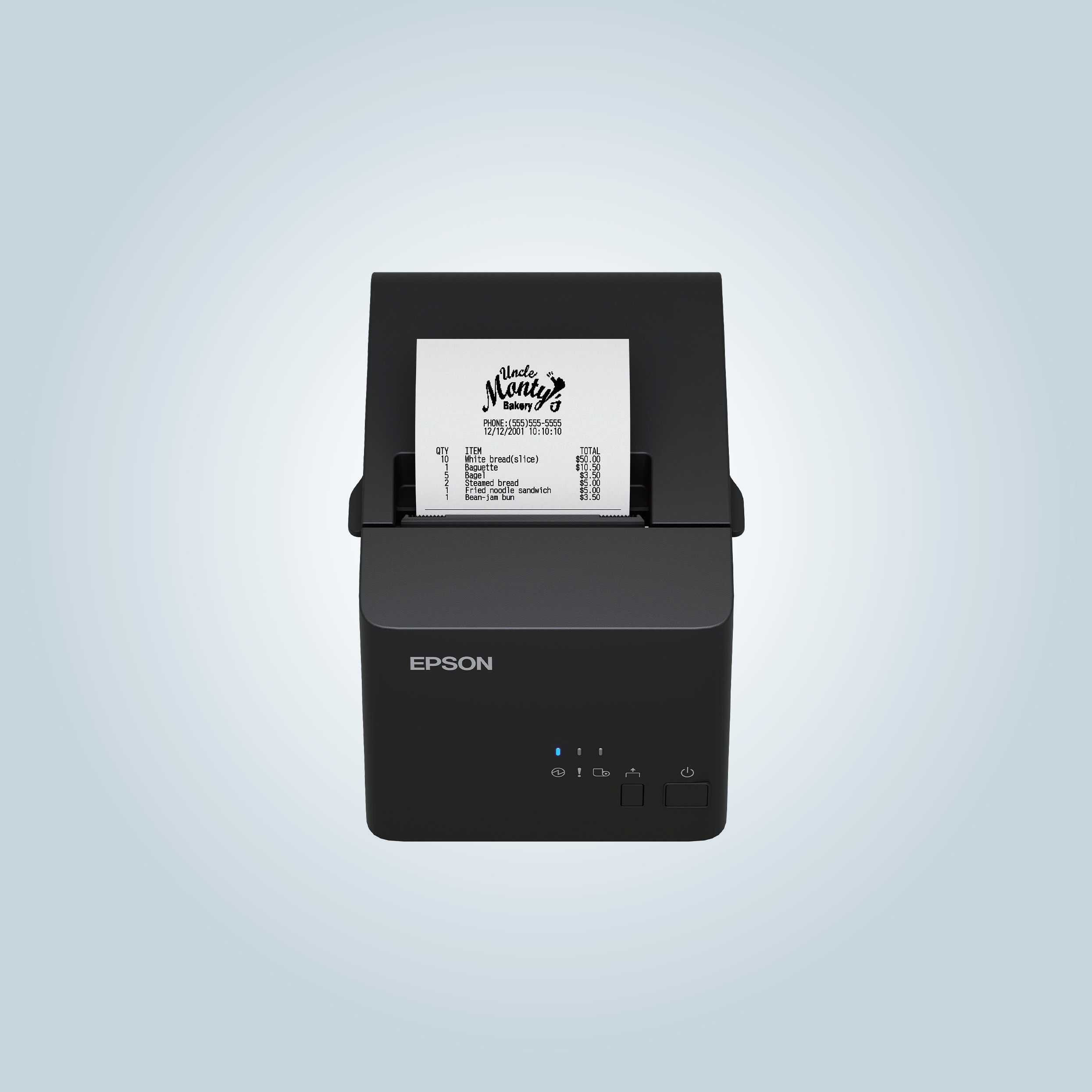 Thermal printer prints clearly without jamming paper