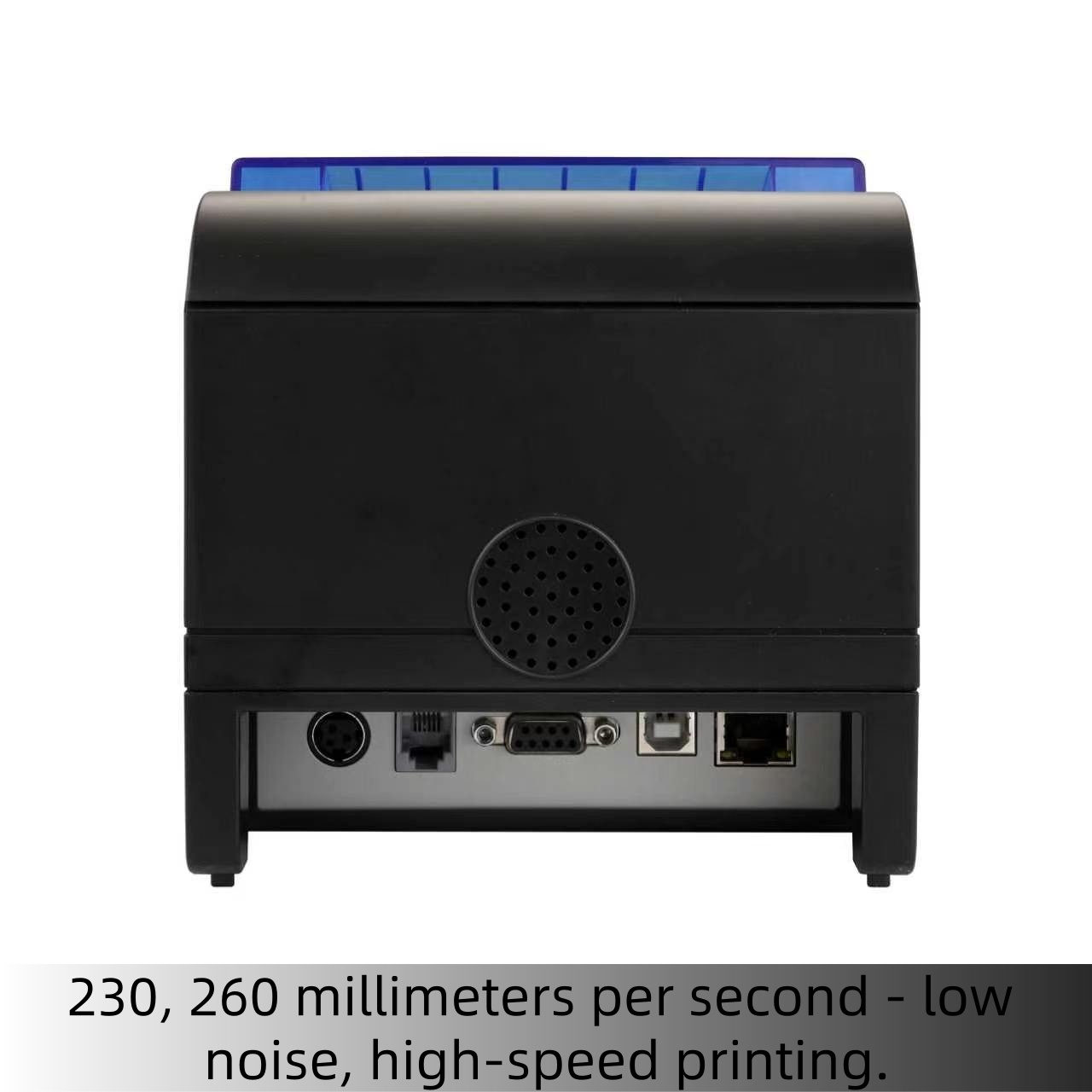 XP-C260M rear Ethernet port interface, cross-network IP adjustable 80mm kitchen thermal POS printer