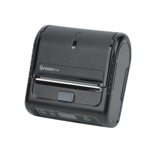 GP-M325 printer side view with large gear structure and USB port