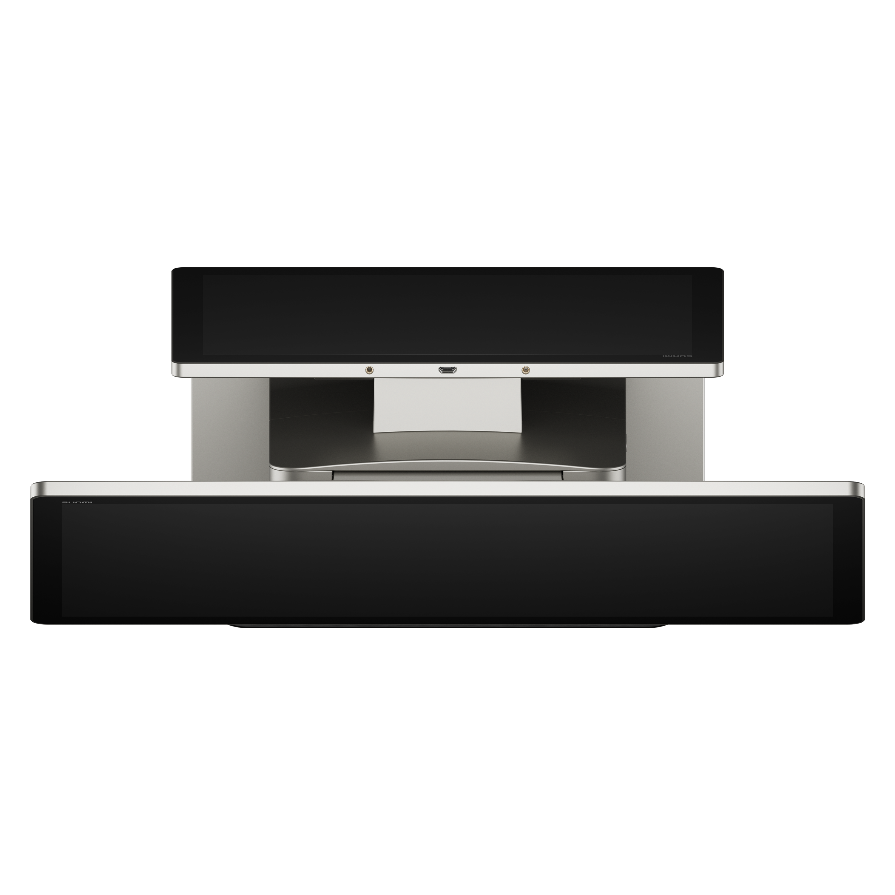 SUNMI D3PRO dual touch screen all-in-one POS terminal front view commercial cash register machine