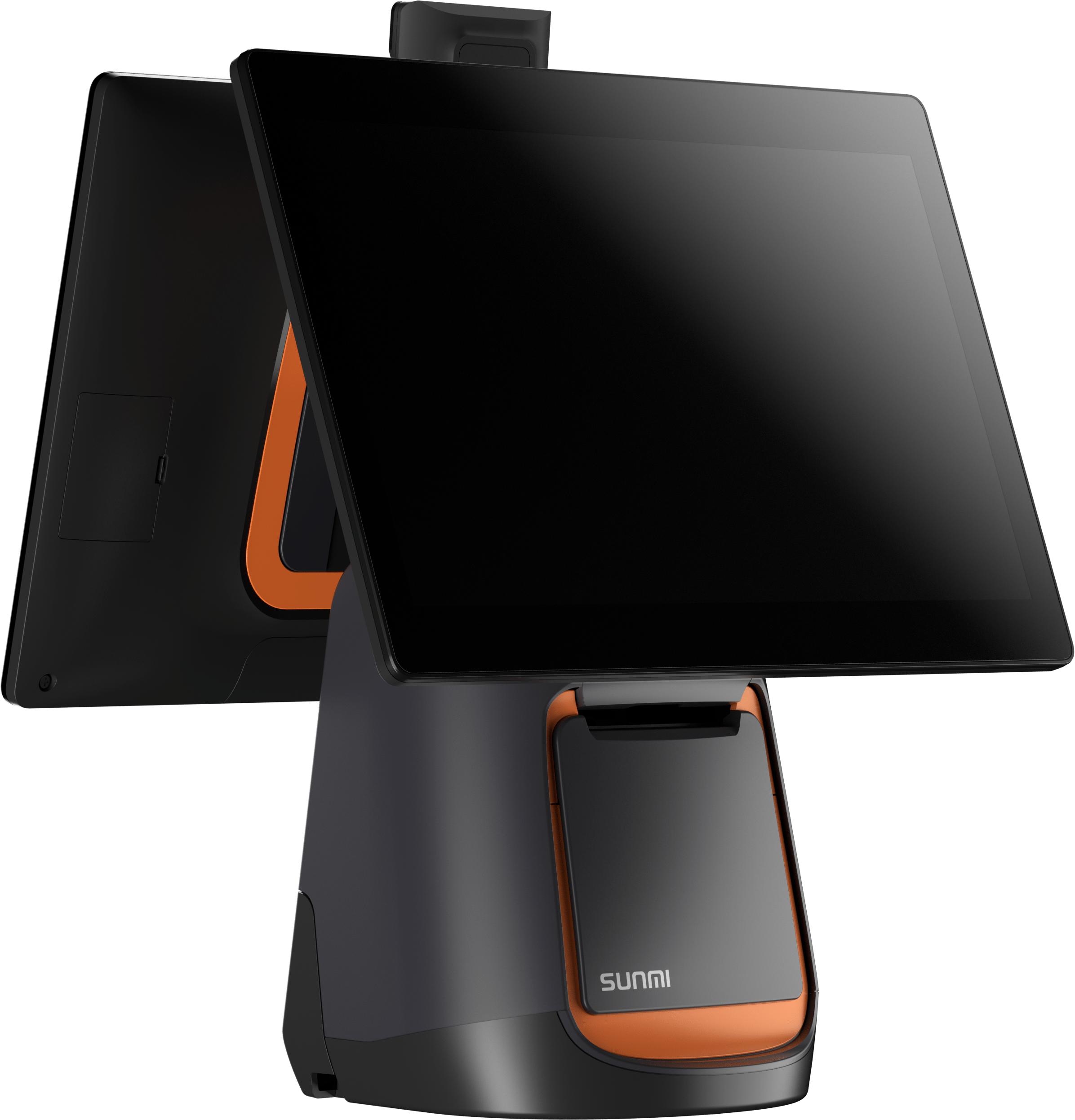 SUNMI T2s smart desktop POS system left front three quarter view premium design