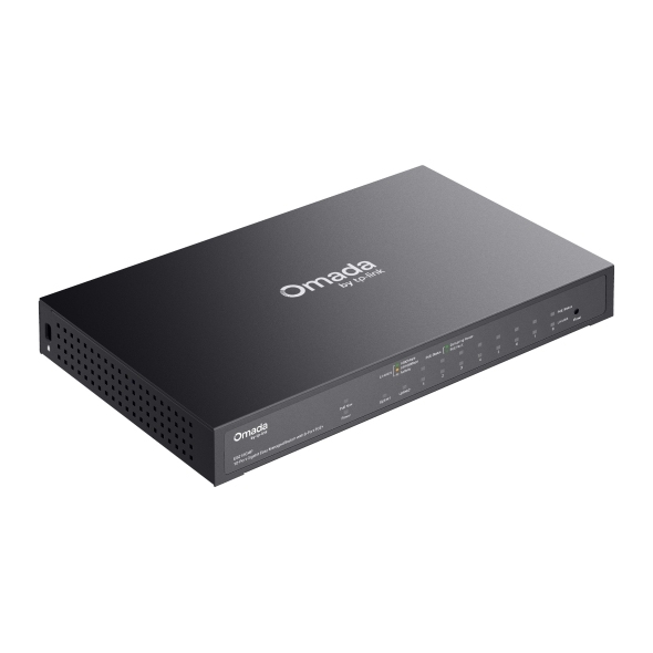 Top View of TP-Link Omada ES210GMP Fanless Metal PoE+ Switch