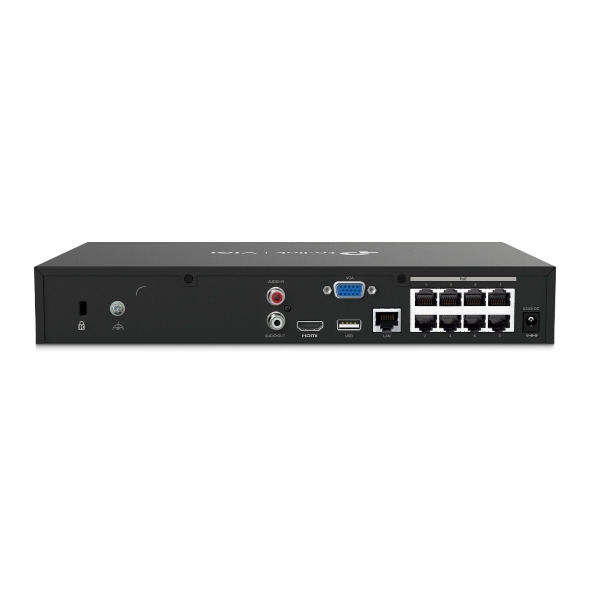 Rear Interface of TP-Link VIGI NVR1008H-8MP V1.20 with PoE Ports