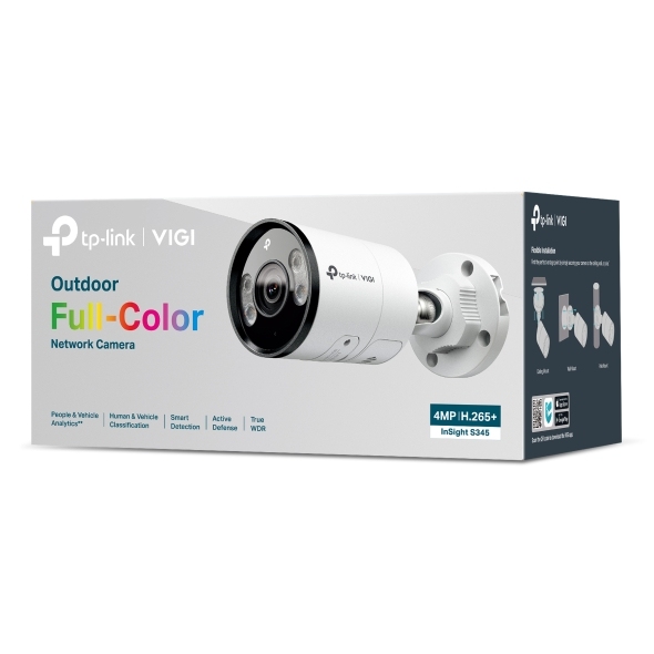 Retail Packaging of TP-Link VIGI InSight S345 AI Outdoor Network Camera