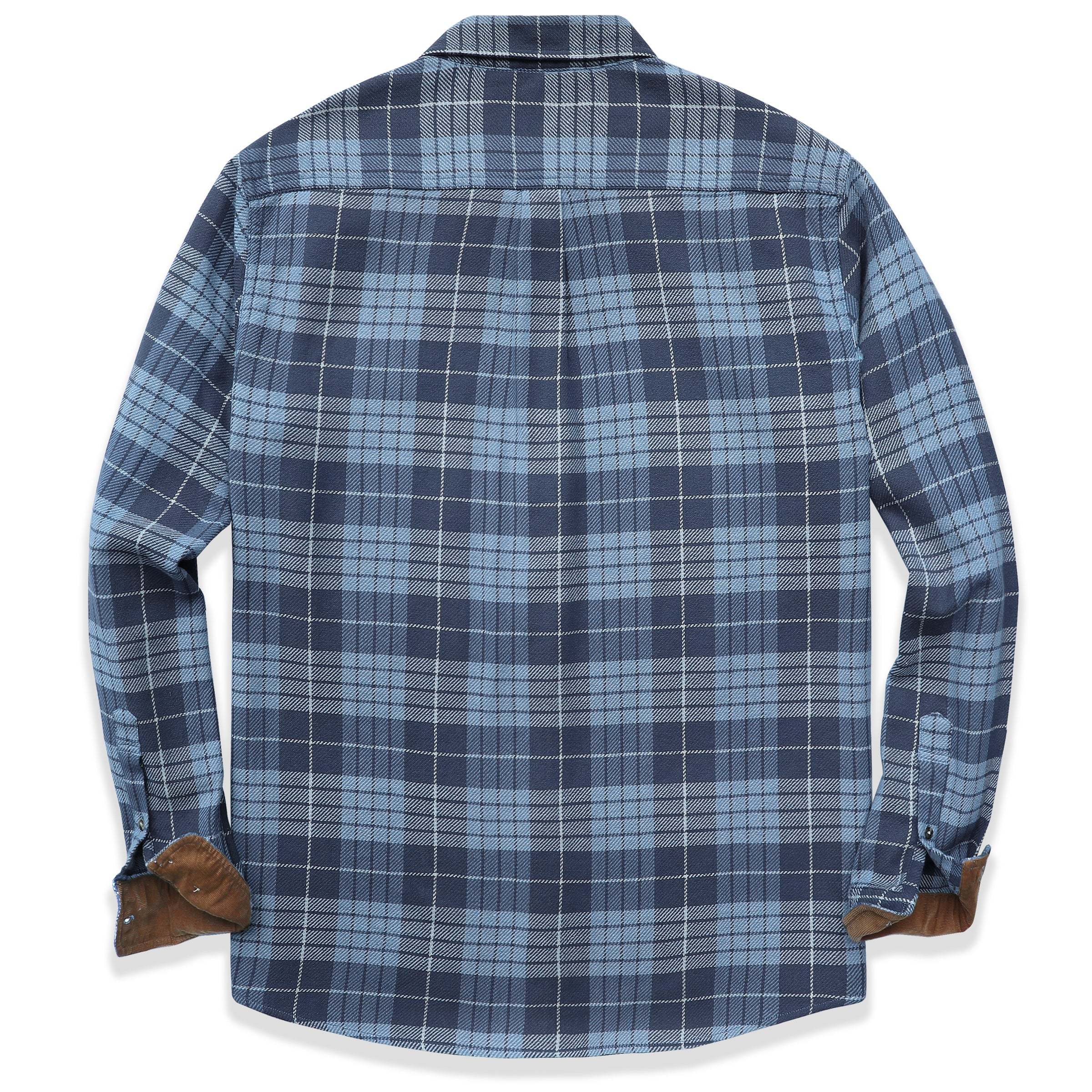 6oz Mens Midweight Flannel Shirts Long Sleeve Casual Button Down Brushed 100% Cotton Shirt#10110