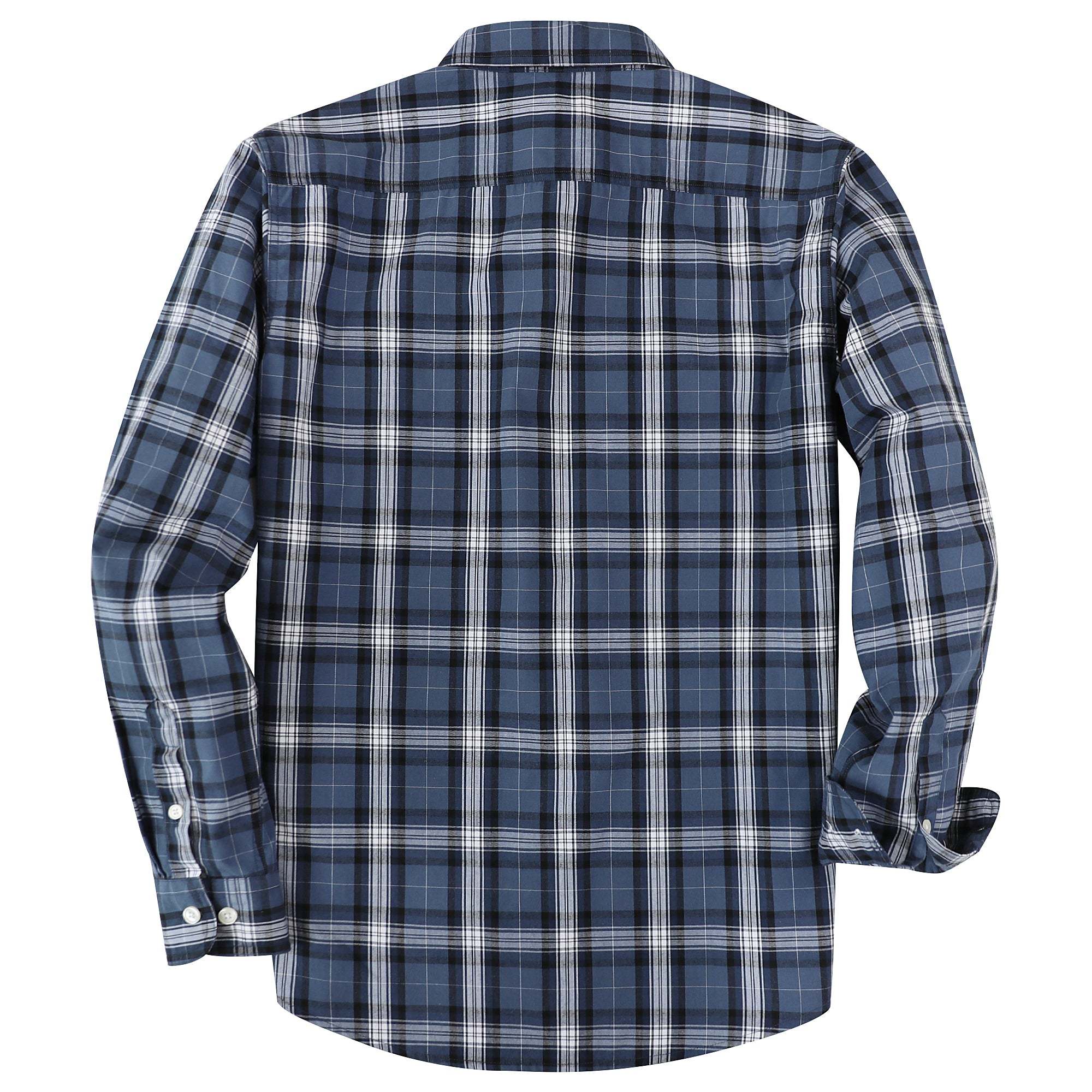 Dubinik? 4.1oz Mens Long Sleeve Button Down Shirts Casual Plaid Shirt with Practical Double Pockets Comfortable and Soft#0050015