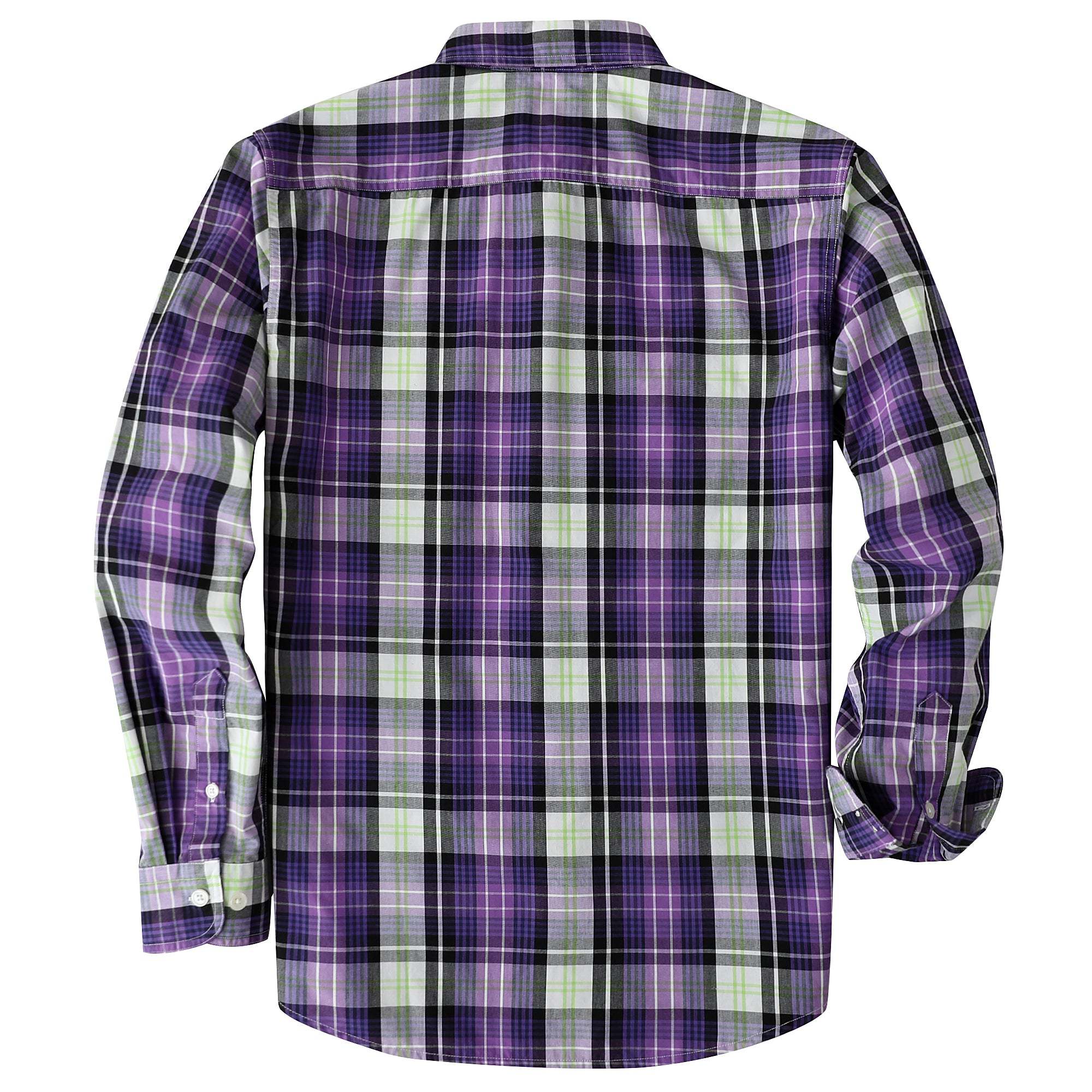 Dubinik? 4.1oz Mens Long Sleeve Button Down Shirts Casual Plaid Shirt with Practical Double Pockets Comfortable and Soft#0050002