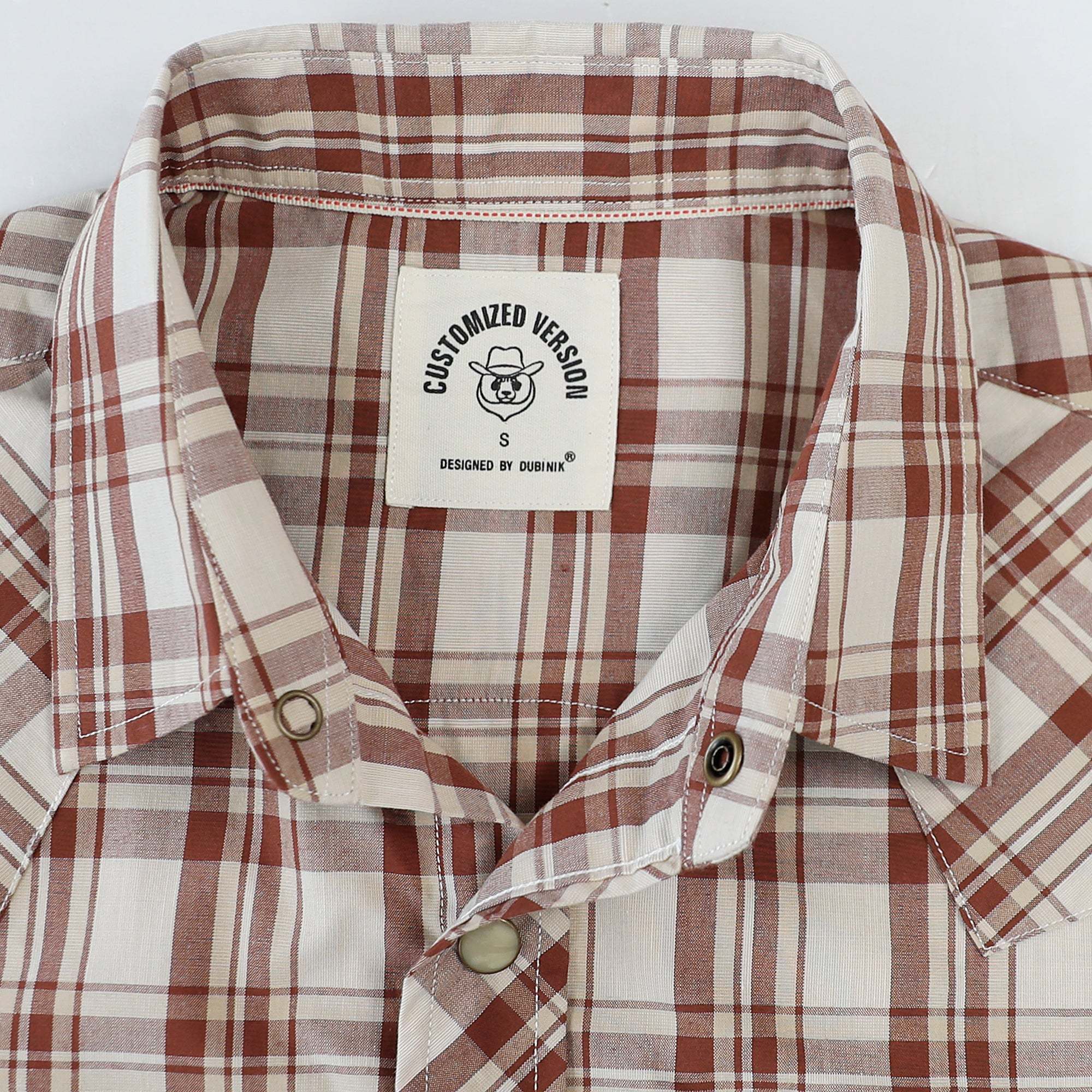 Dubinik? 4.1oz Pearl Snap Shirts For Men Long Sleeve Lightweight Casual Sawtooth Pocket Western Plaid Cowboy Cotton Vintage Work Shirt#48013