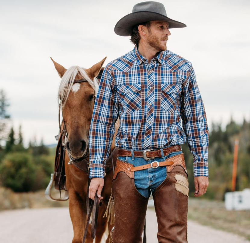 Dubinik? 4.1oz Pearl Snap Shirts For Men Long Sleeve Lightweight Casual Sawtooth Pocket Western Plaid Cowboy Cotton Vintage Work Shirt#48027