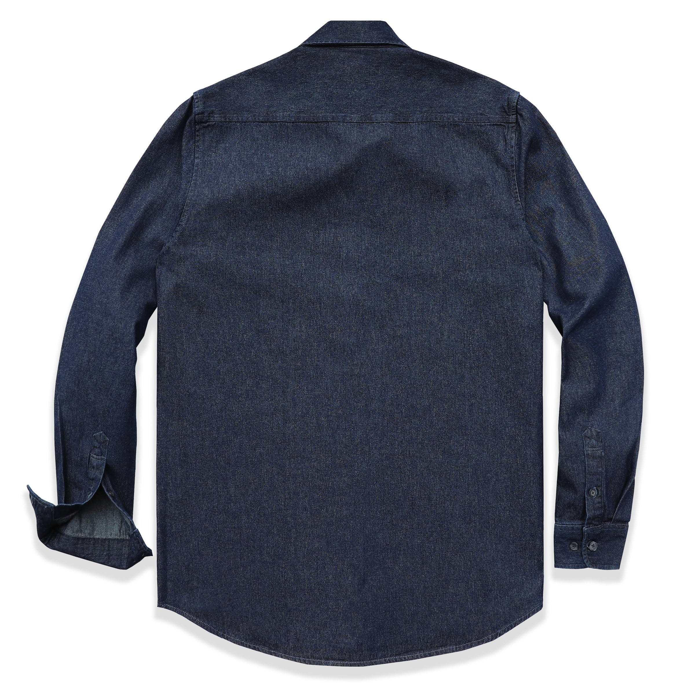 8.8oz Men's cotton long sleeve denim shirt #4500