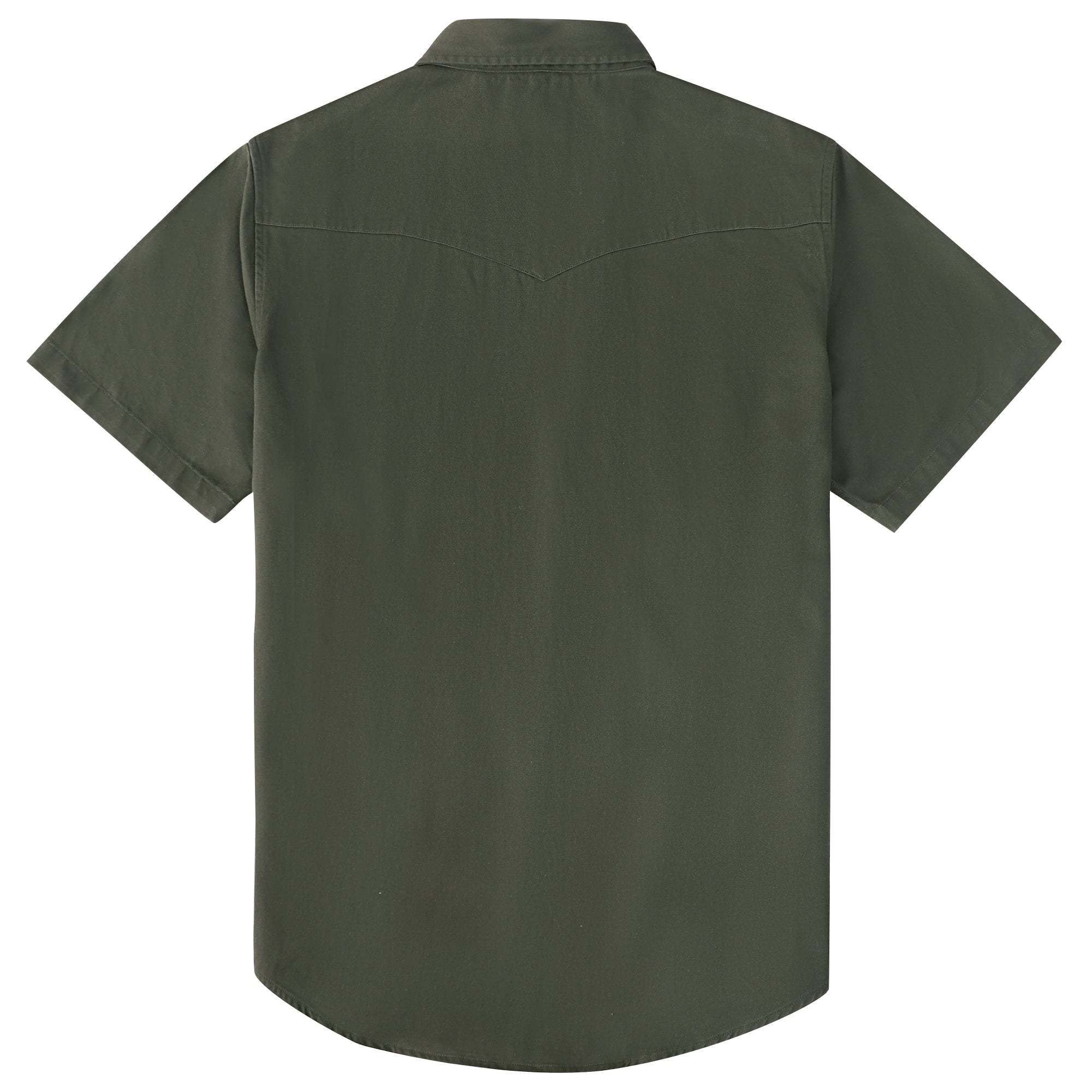 Dubinik? Mens Short Sleeve Work Shirt Snap Button Heavy Cotton#10508