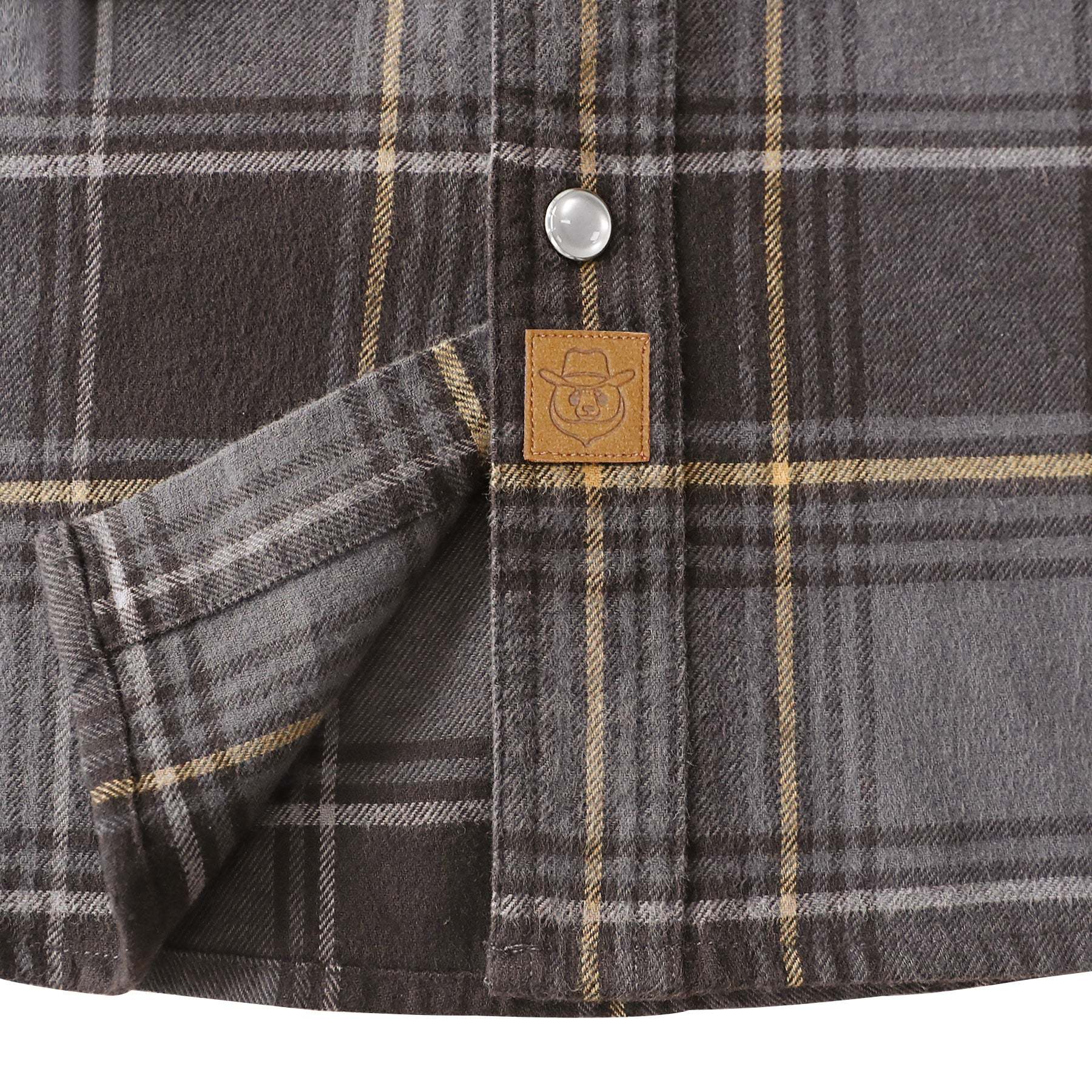 Dubinik? 6oz Men's Long Sleeve Pearl Snap Midweight Flannel Casual Western Cowboy Plaid Shirts 100% Cotton#36018