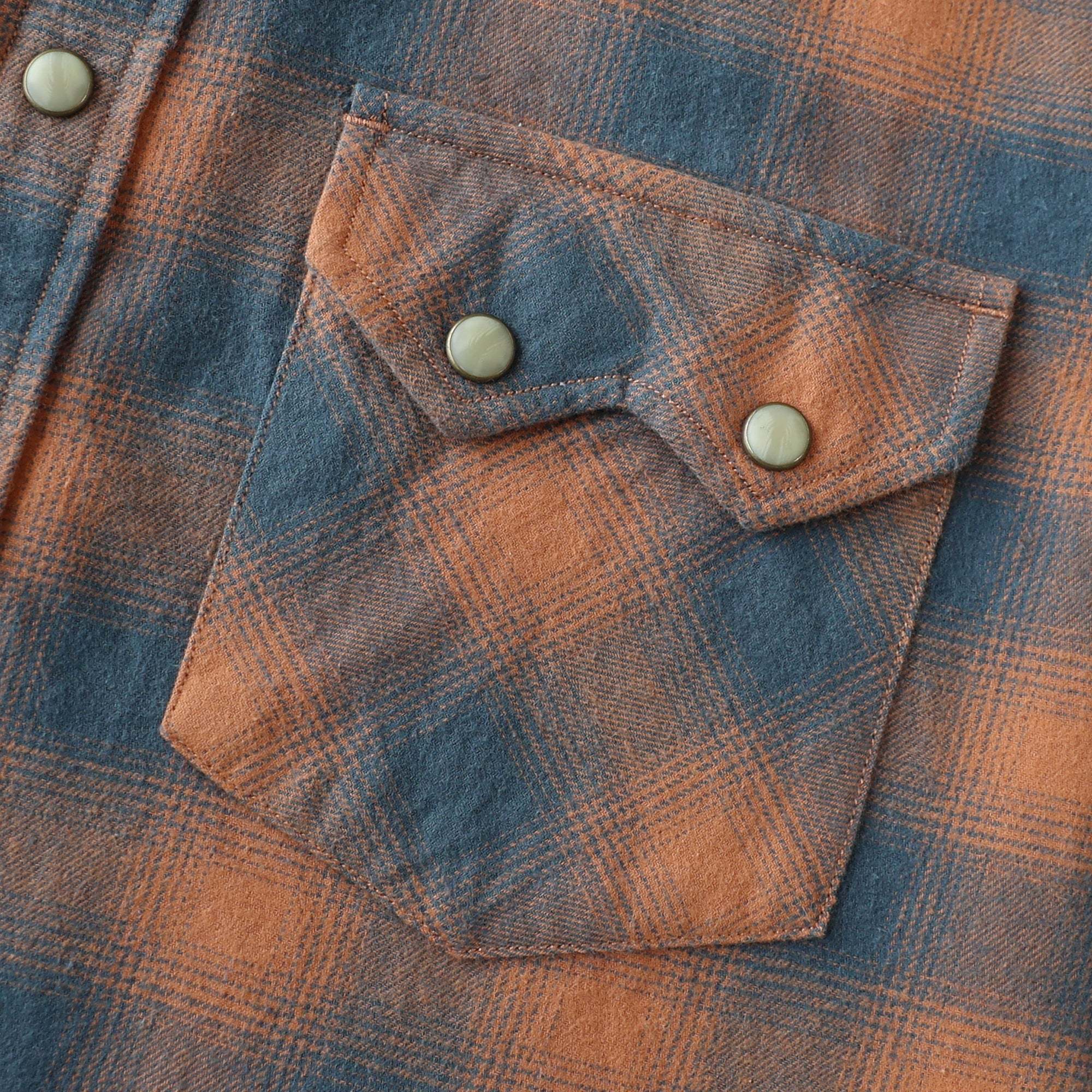 Dubinik? 6.3oz Flannel Shirt for Men Long Sleeve Casual Cozy Snap Button Western Plaid Shirts Soft Pure Cotton#37006