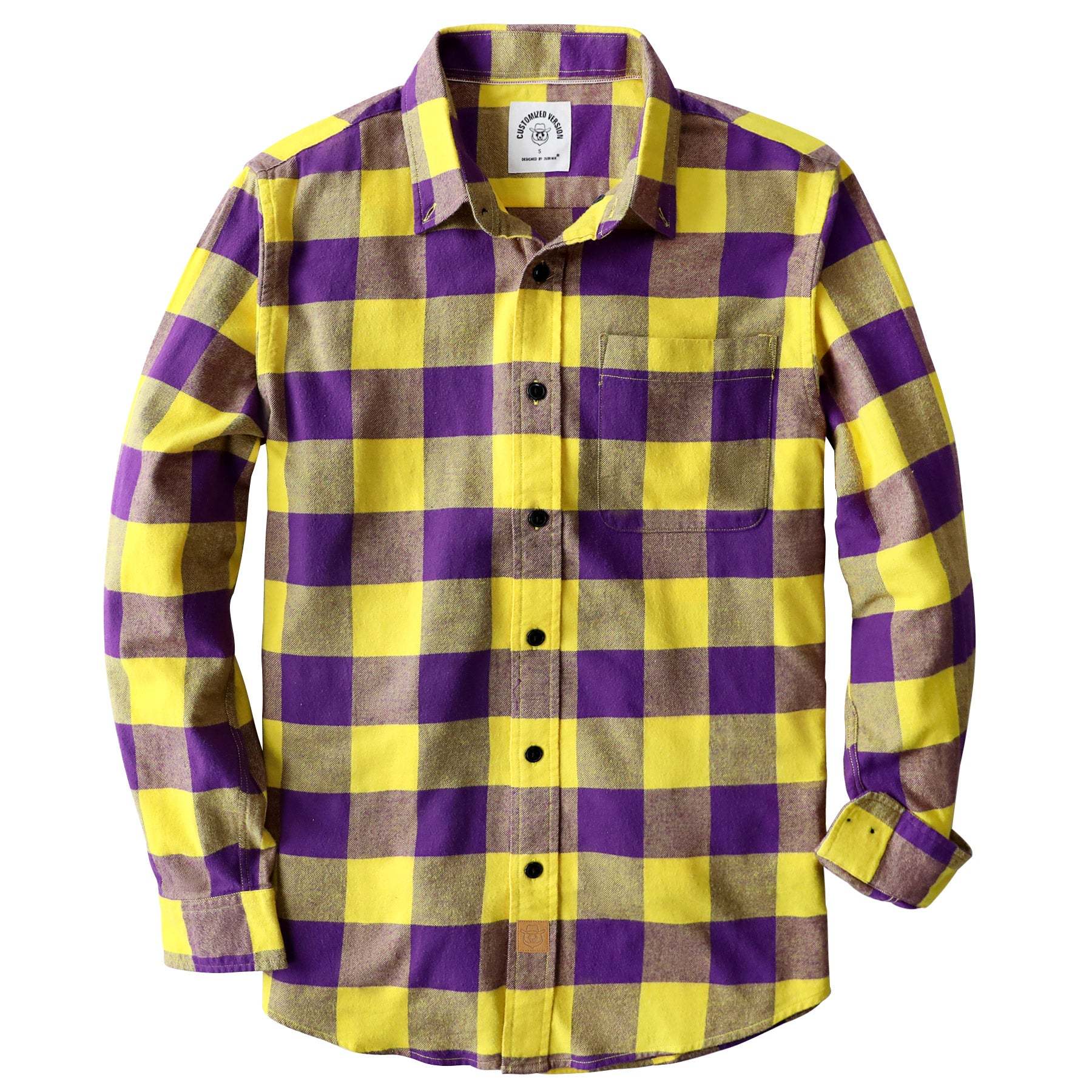 Dubinik? 6oz Flannel Shirt for Men 100% Cotton Mens Flannel Shirts Long Sleeve Plaid Soft Casual Button Down Shirt Men#66210