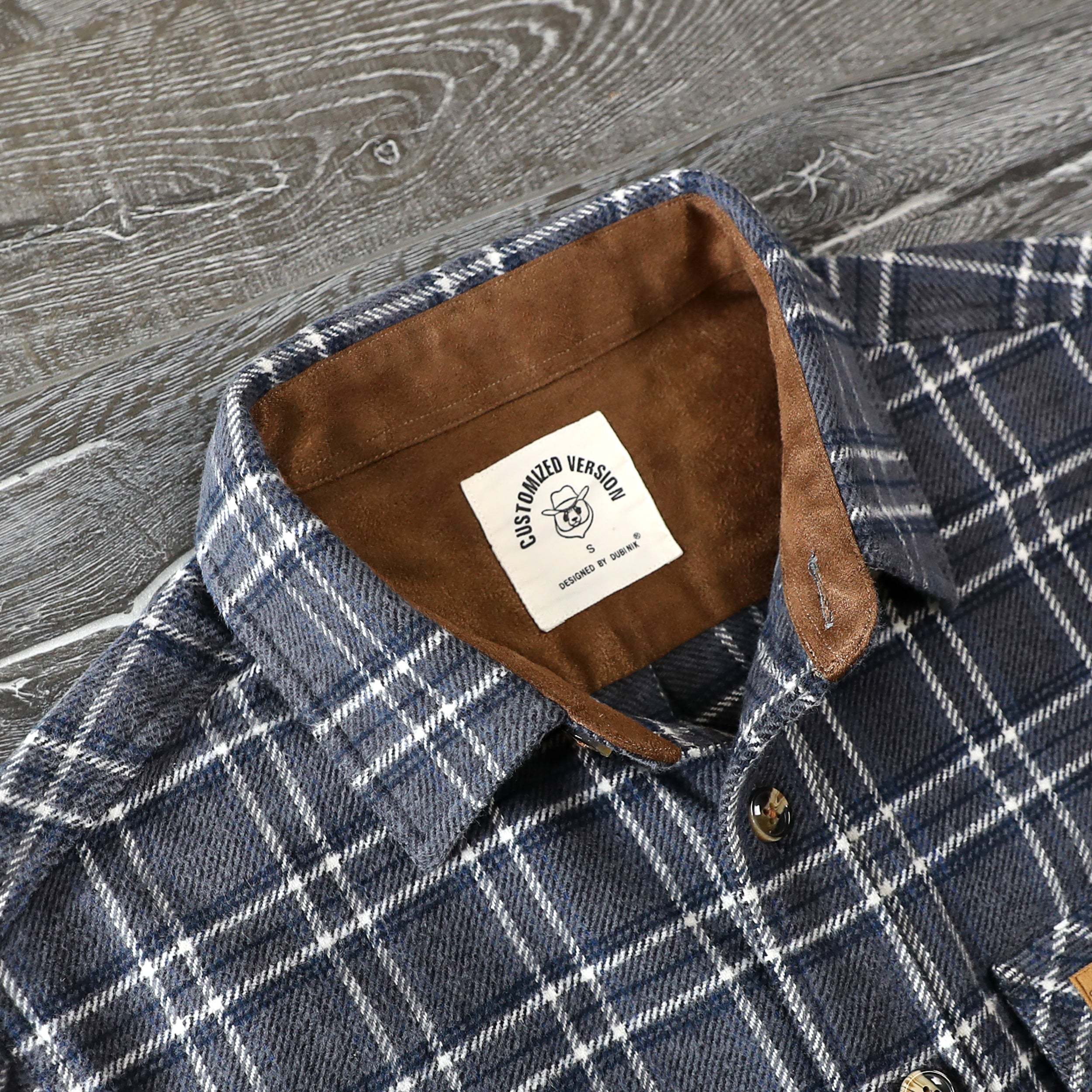 Dubinik? 10.8oz Ultra Heavyweight Flannel Shirt for Men Long Sleeve Casual Button Down Soft Pure Cotton Plaid Warm Suede Cuffs#0082013