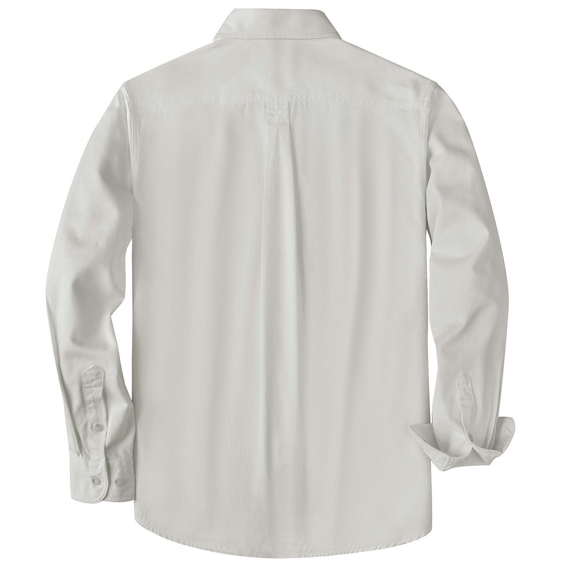 Dubinik? 7.2oz Men's Cotton Long Sleeve Button Down Shirt – Casual Two Pocket Work Shirt#10801