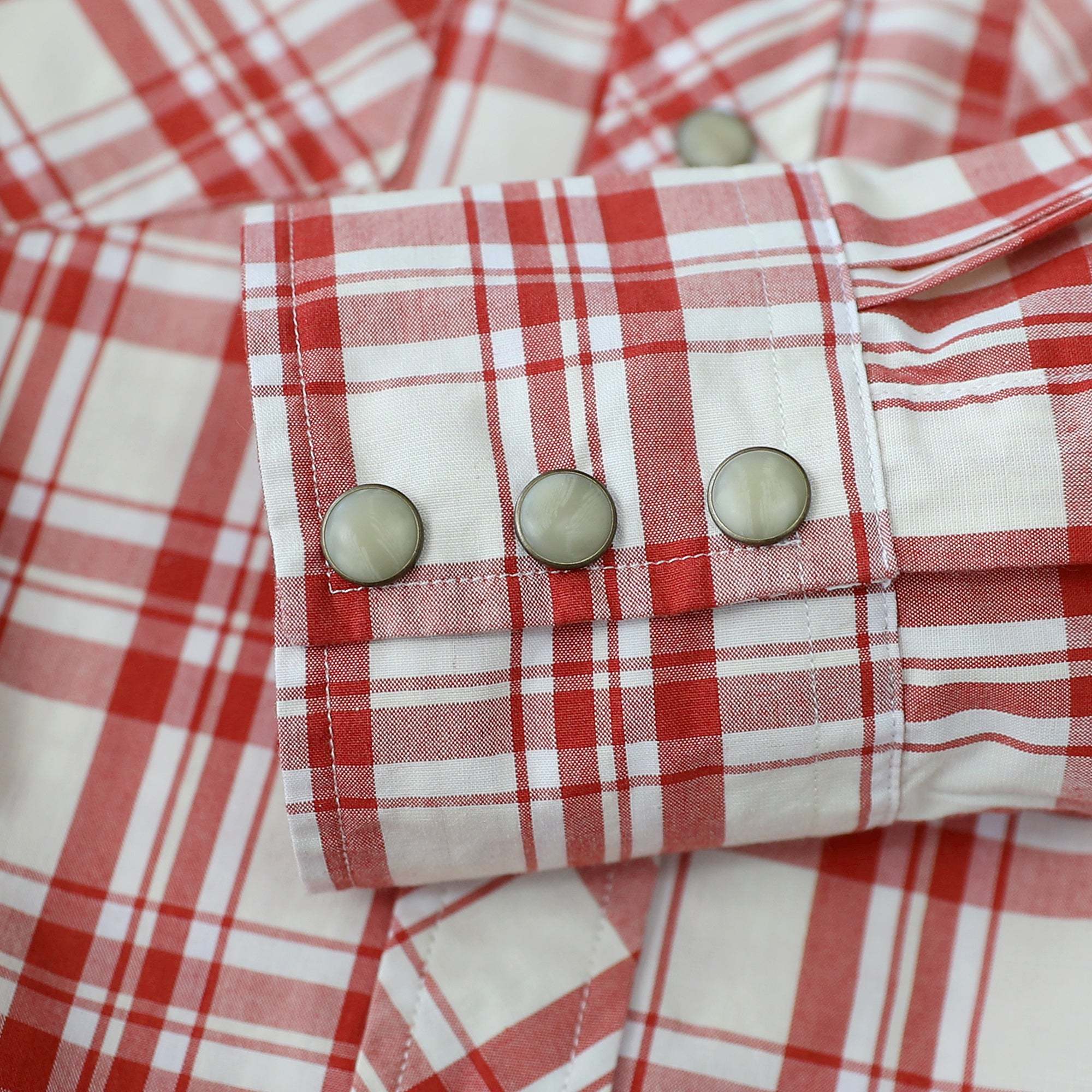 Dubinik? 4.1oz Pearl Snap Shirts For Men Long Sleeve Lightweight Casual Sawtooth Pocket Western Plaid Cowboy Cotton Vintage Work Shirt#48005