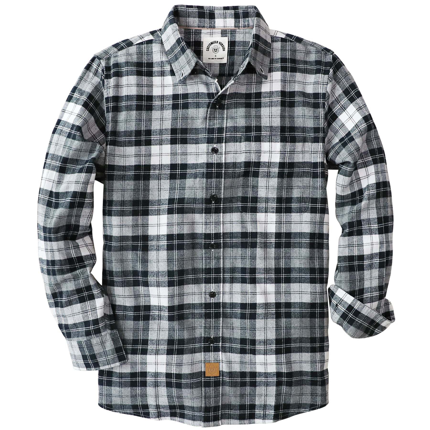 Dubinik? 6oz Flannel Shirt for Men 100% Cotton Mens Flannel Shirts Long Sleeve Plaid Soft Casual Button Down Shirt Men#660116