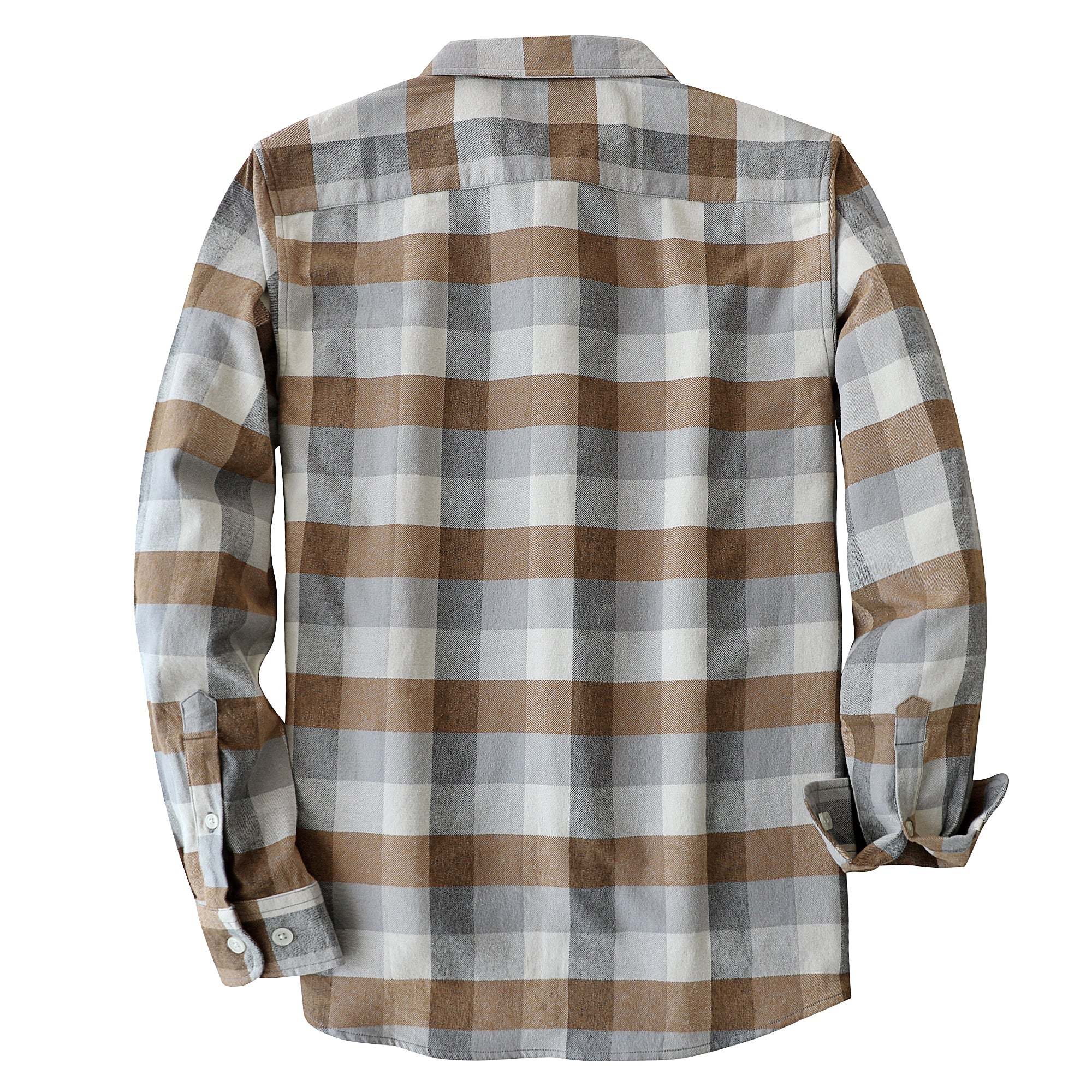 Dubinik? 6oz Mens Flannel Shirts Long Sleeve Button Down Casual Work Plaid Shirt Men All Cotton Soft with Pocket Regular Fit#0347