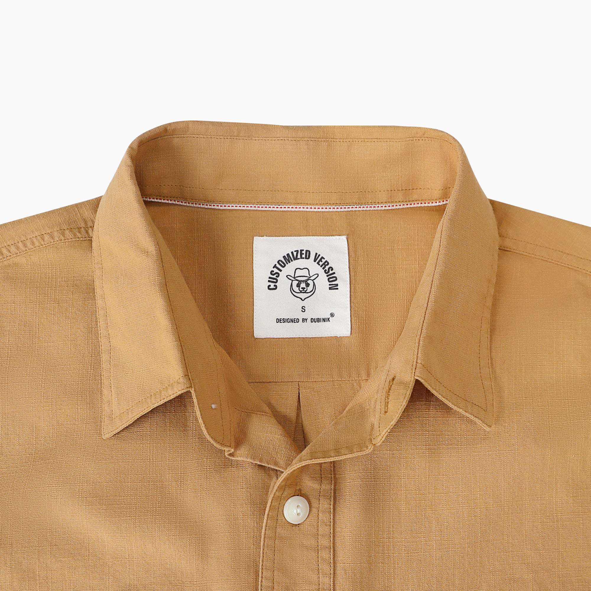 Dubinik? Orange Solid Mens Short Sleeve Button Down Casual Cotton Regular Fit Lightweight Pocket Chambray Mens Button Down Short Sleeve#0057001