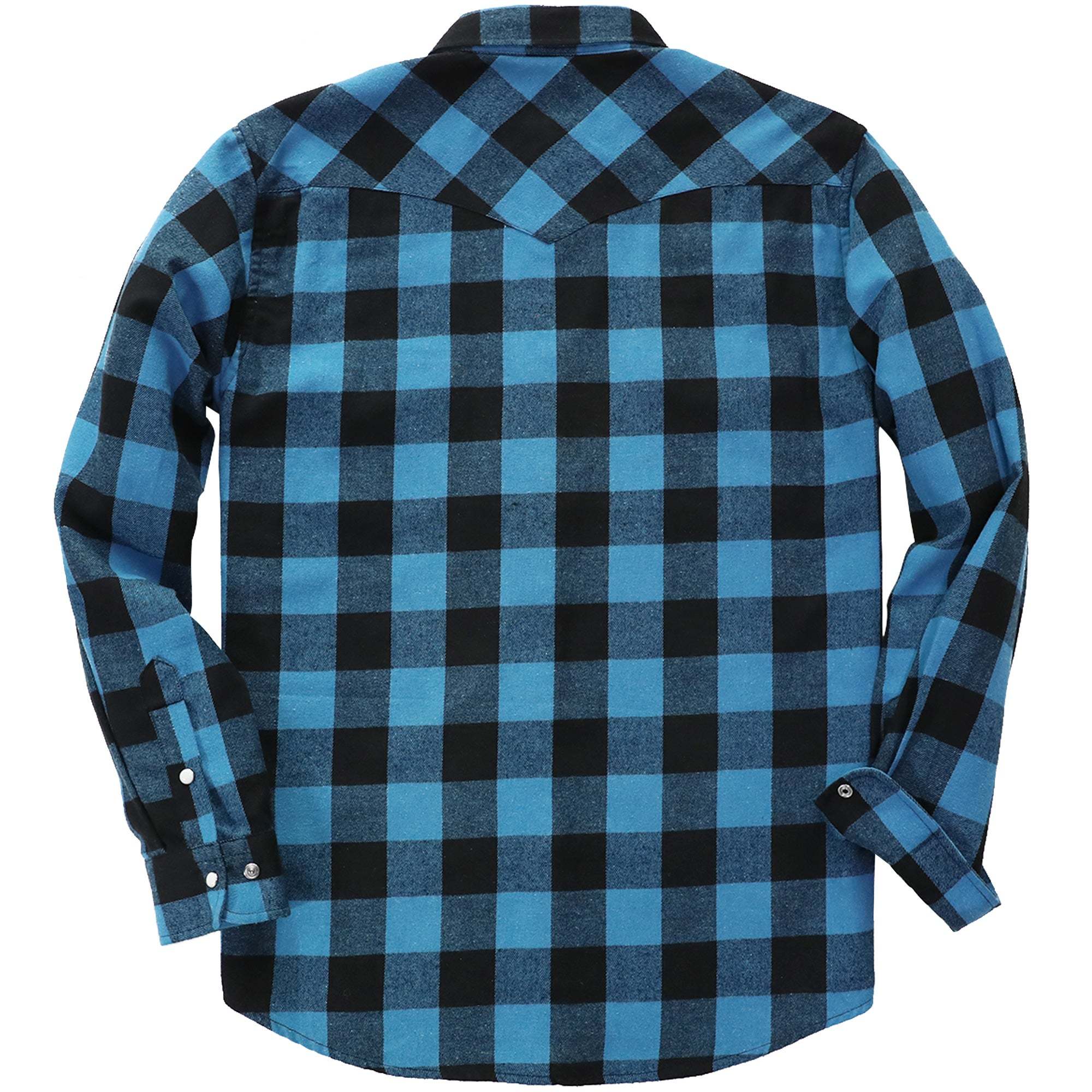 6oz Mens Flannel Long Sleeve Pearl Snap Buttons Western Cowboy Vintage Casual Shirts #2803