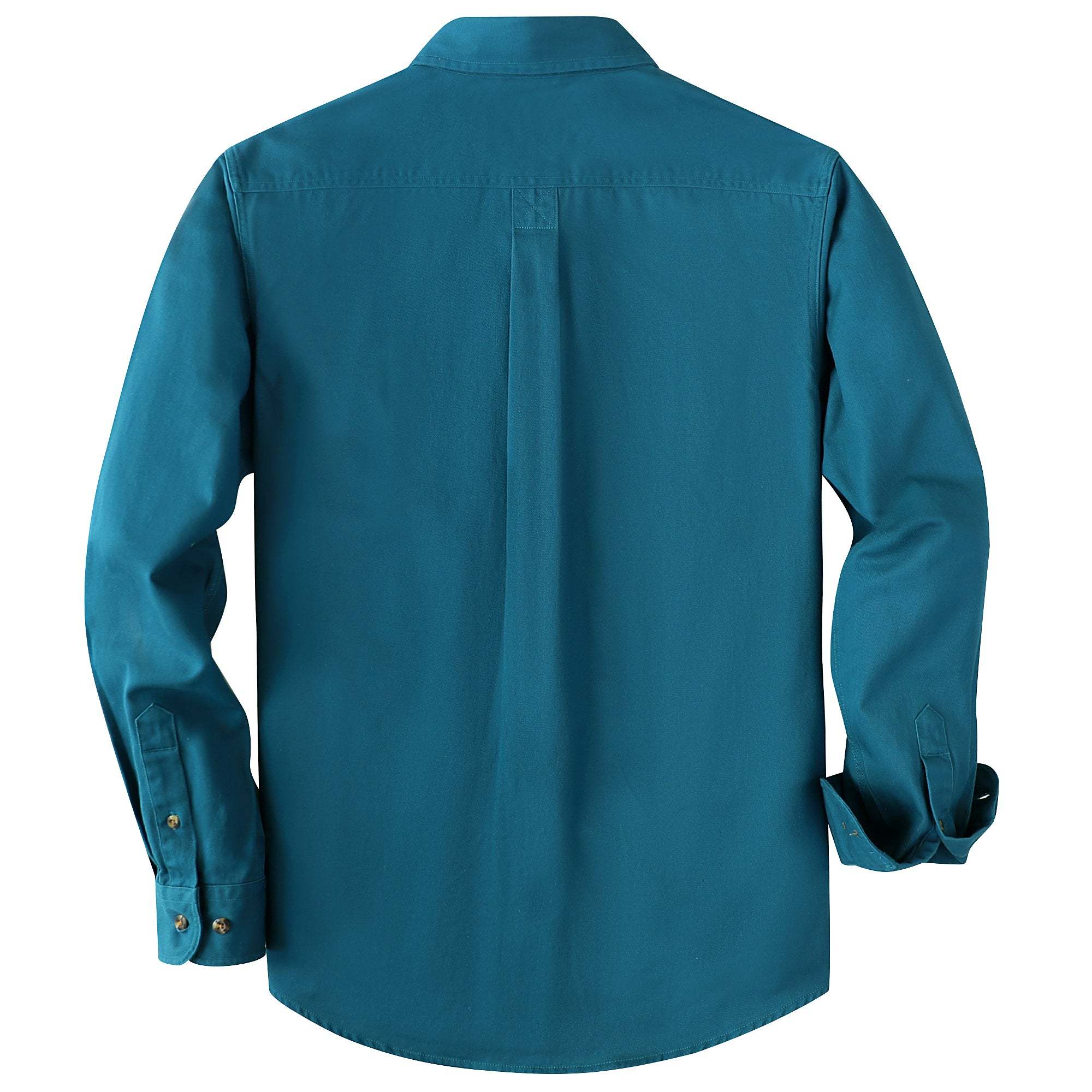 Dubinik? 7.2oz Men's Cotton Long Sleeve Button Down Shirt – Casual Two Pocket Work Shirt#10811