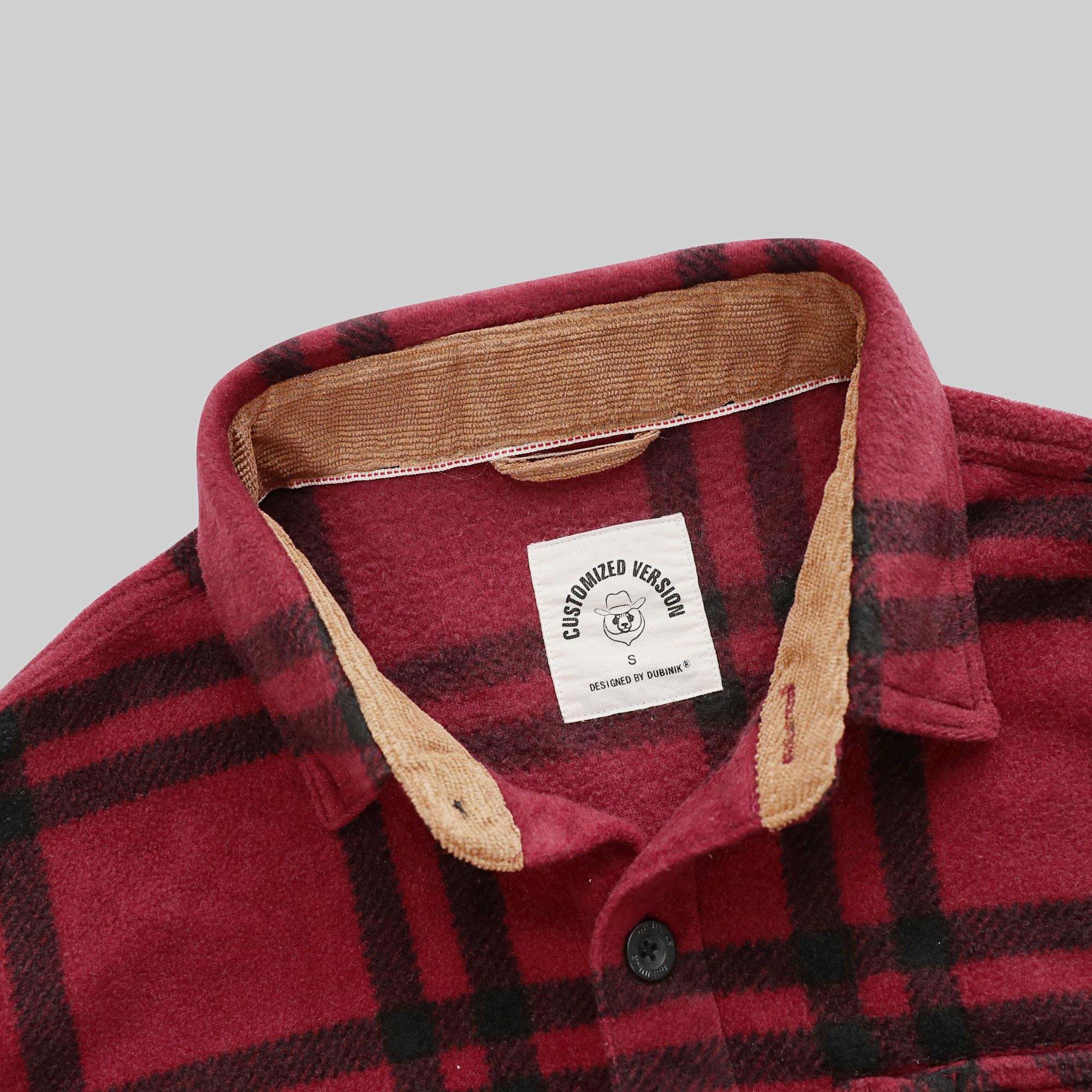 Mens Long Sleeve Fleece Shirt Casual Button Down Light-in-weight Shirt #1818