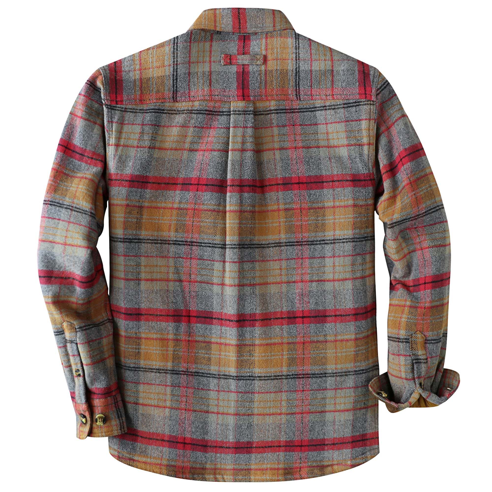 Dubinik? 10.8oz Men's Flannel Shacket Plaid Jacket with Warm Lining Button Up#38402