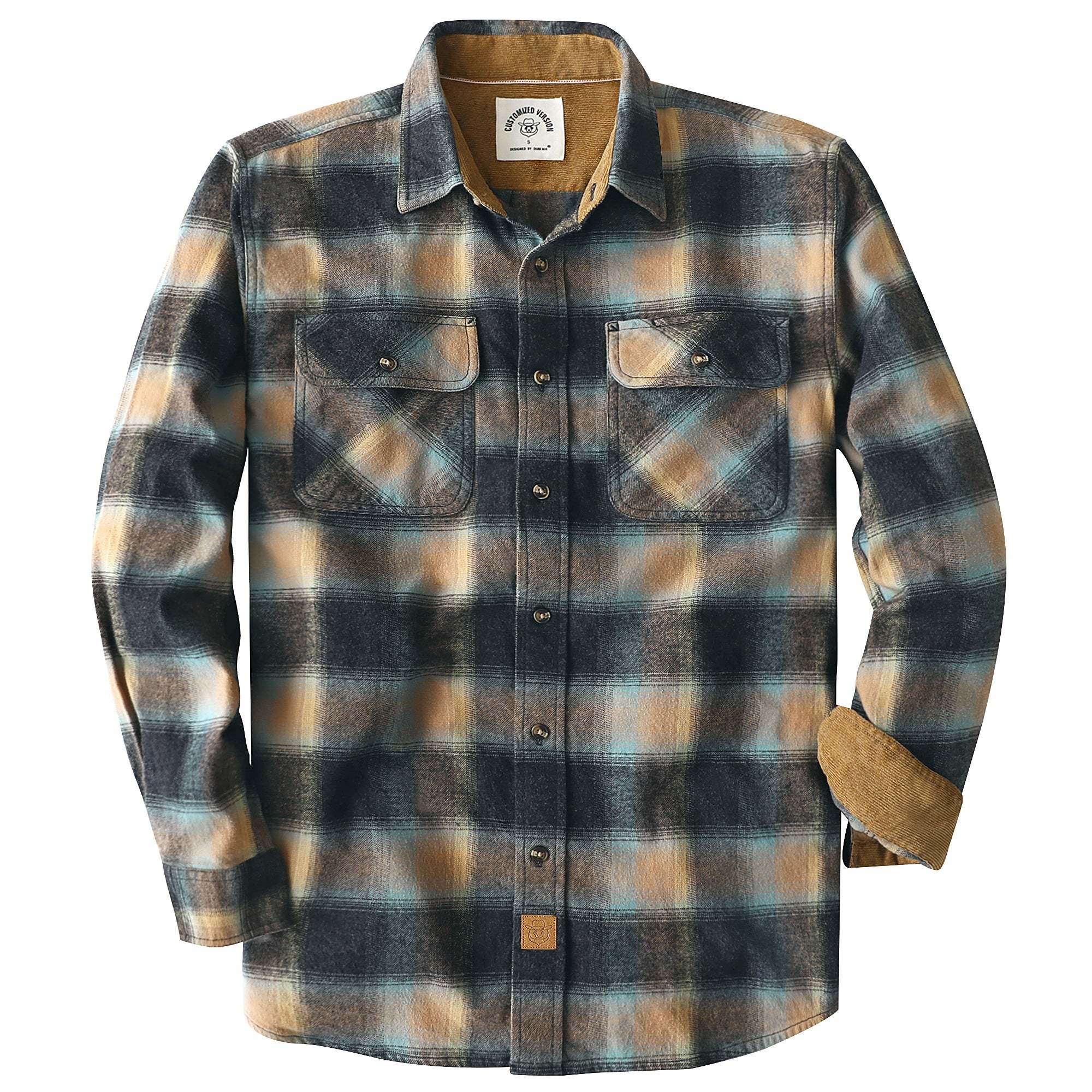 Dubinik? 6oz Mens Flannel Shirt Long Sleeve Button Down Plaid All Cotton Soft Brushed Flannel Shirt For Men Utility Casual Shirt #0030003 Tall size in stock now!