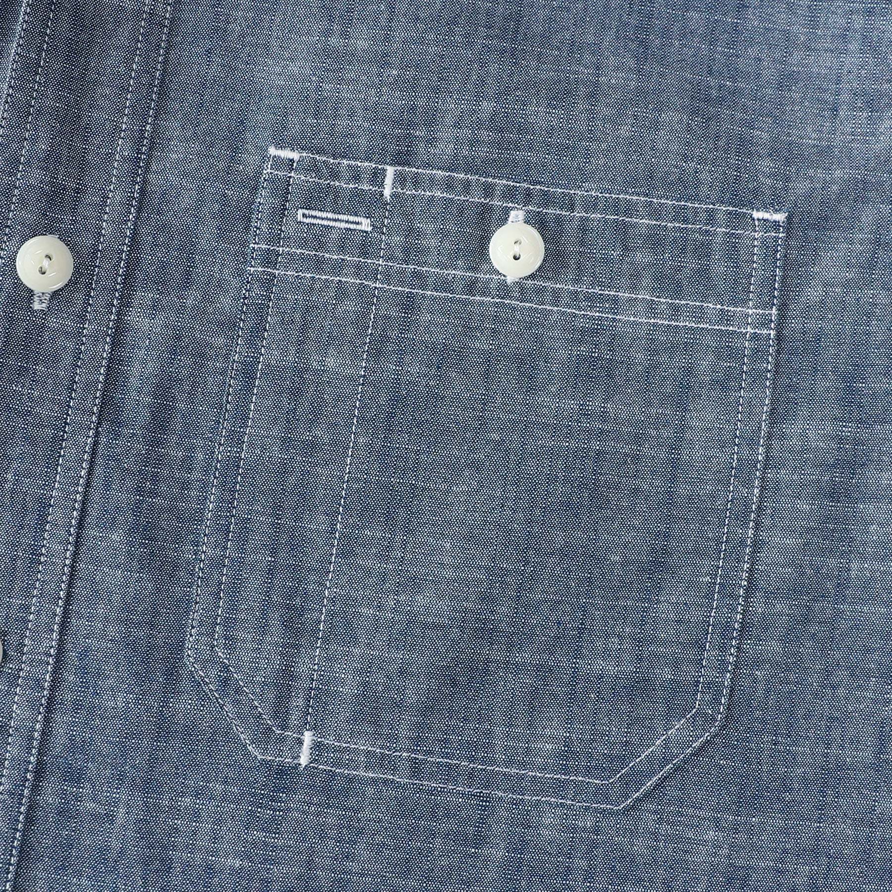 Dubinik? Denim Blue Solid Mens Short Sleeve Button Down Casual Cotton Regular Fit Lightweight Pocket Chambray Mens Button Down Short Sleeve#0057004
