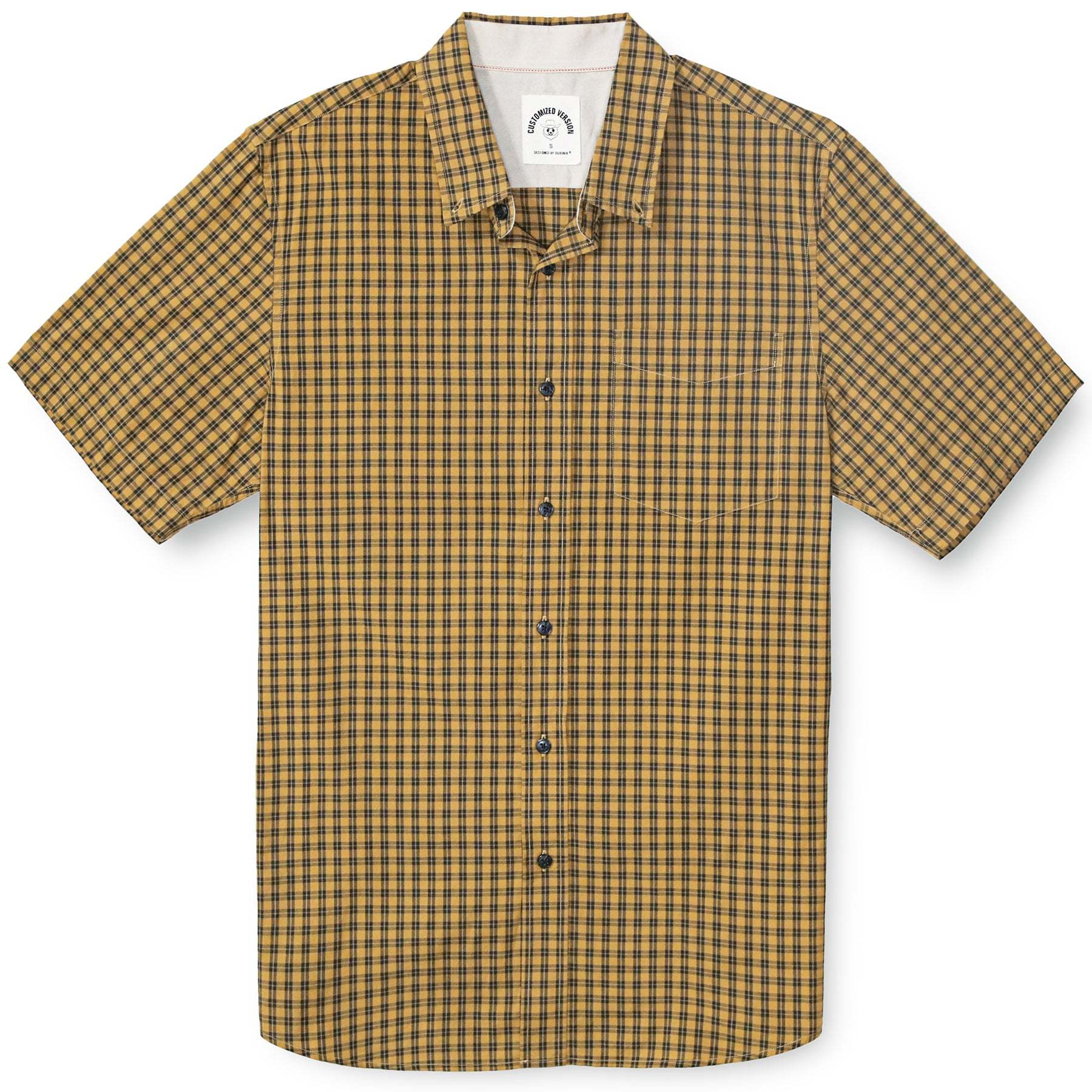Men's casual short-sleeved cotton shirt #0010