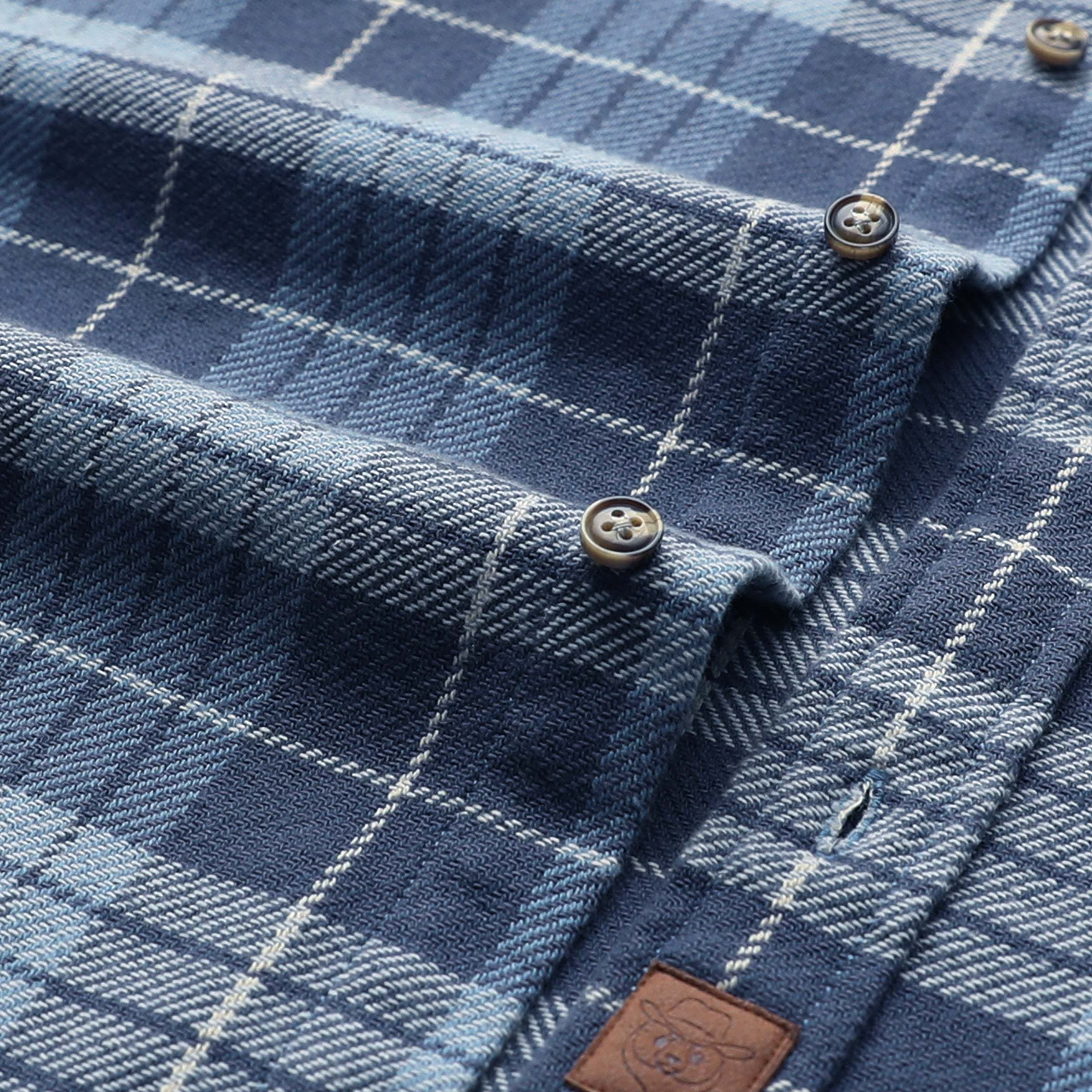 6oz Mens Midweight Flannel Shirts Long Sleeve Casual Button Down Brushed 100% Cotton Shirt#10110